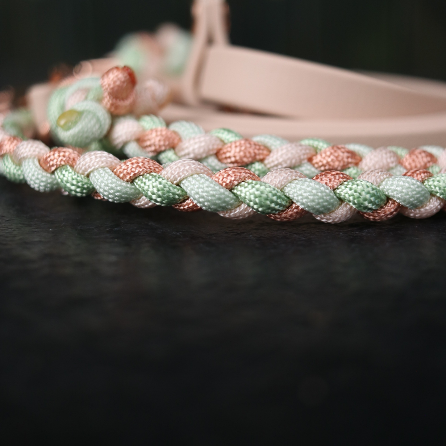 Paracord/ Biothane Leine "Mini" in Melon und Mint