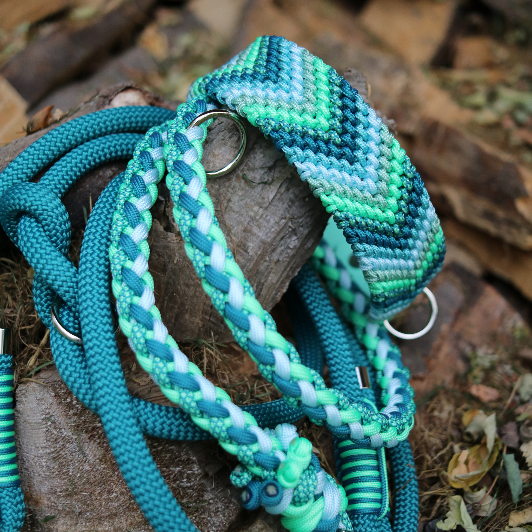 Paracordkombi in Teal und Mint