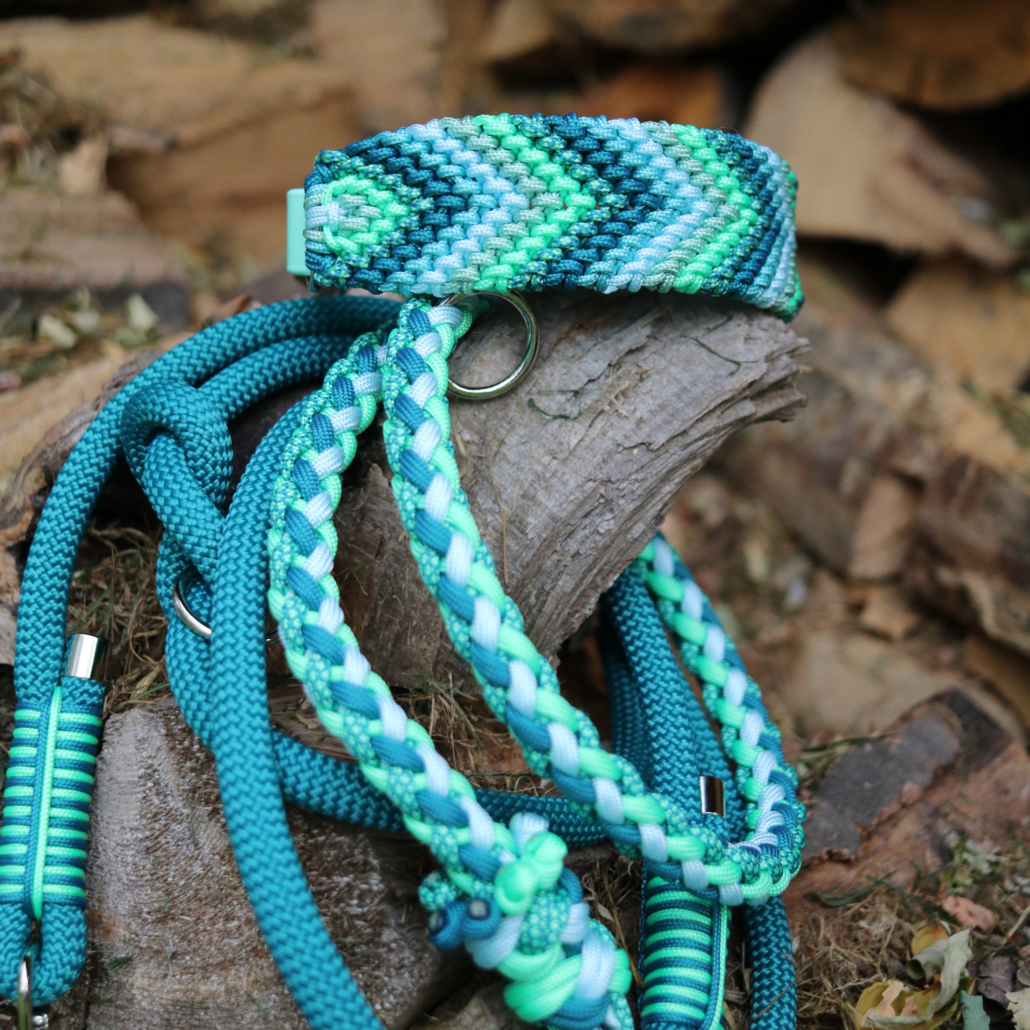 Paracordkombi in Teal und Mint