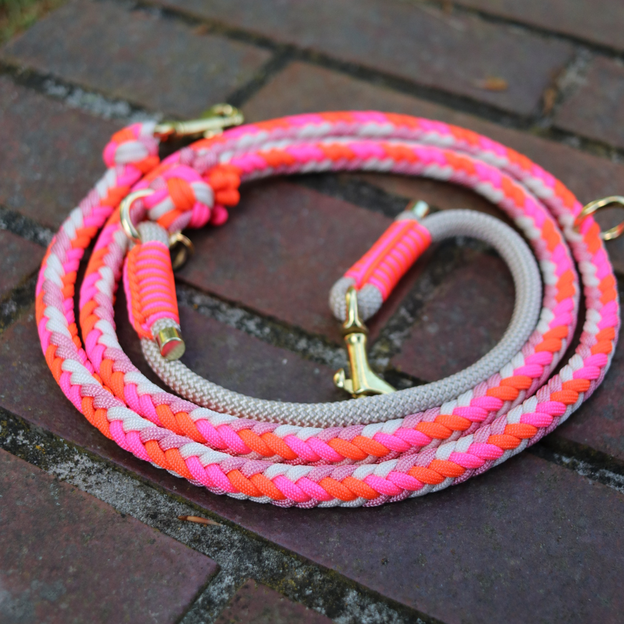 Paracordkombi in Neon Orange und Neon Rosa
