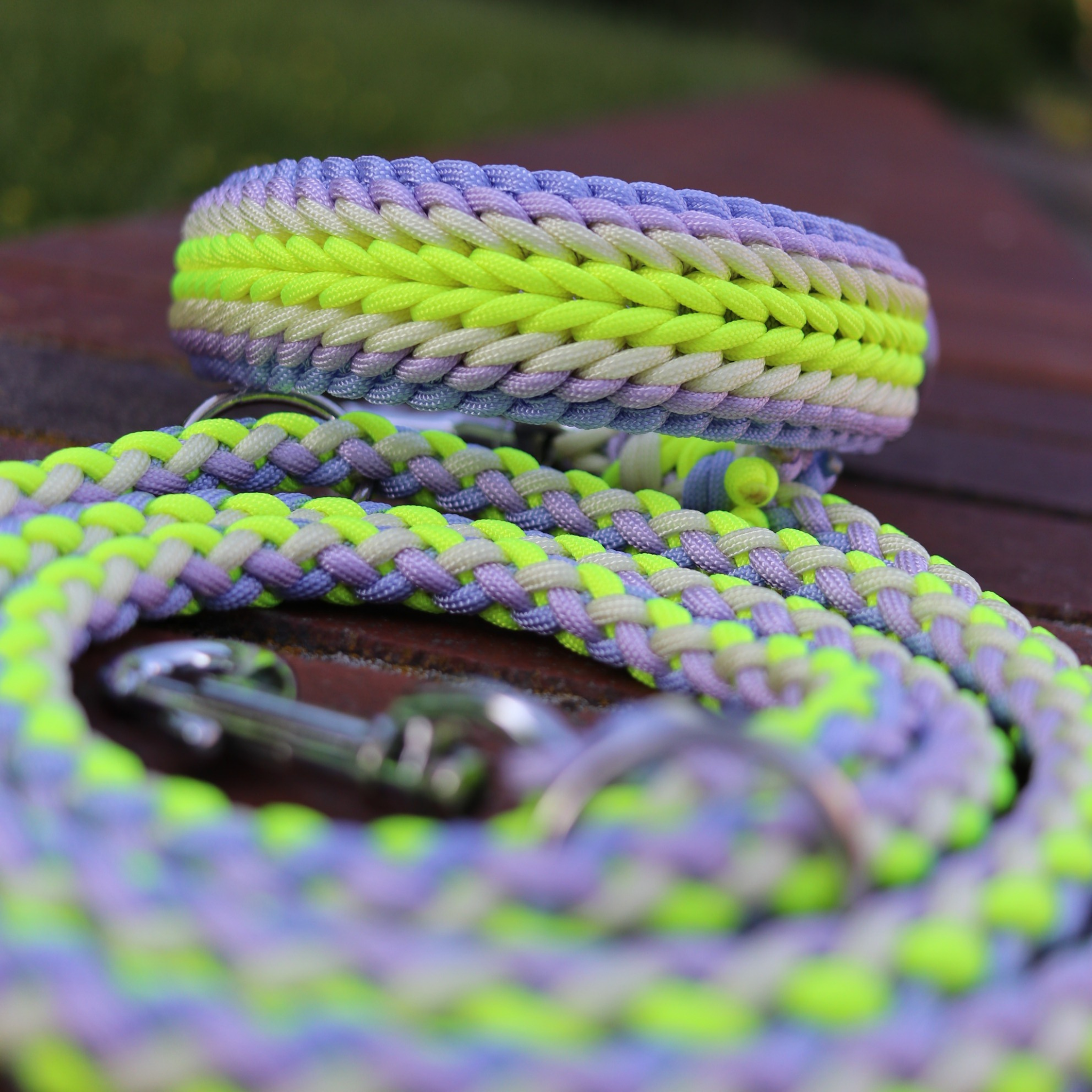 Paracordkombi in Neon Gelb und Lila