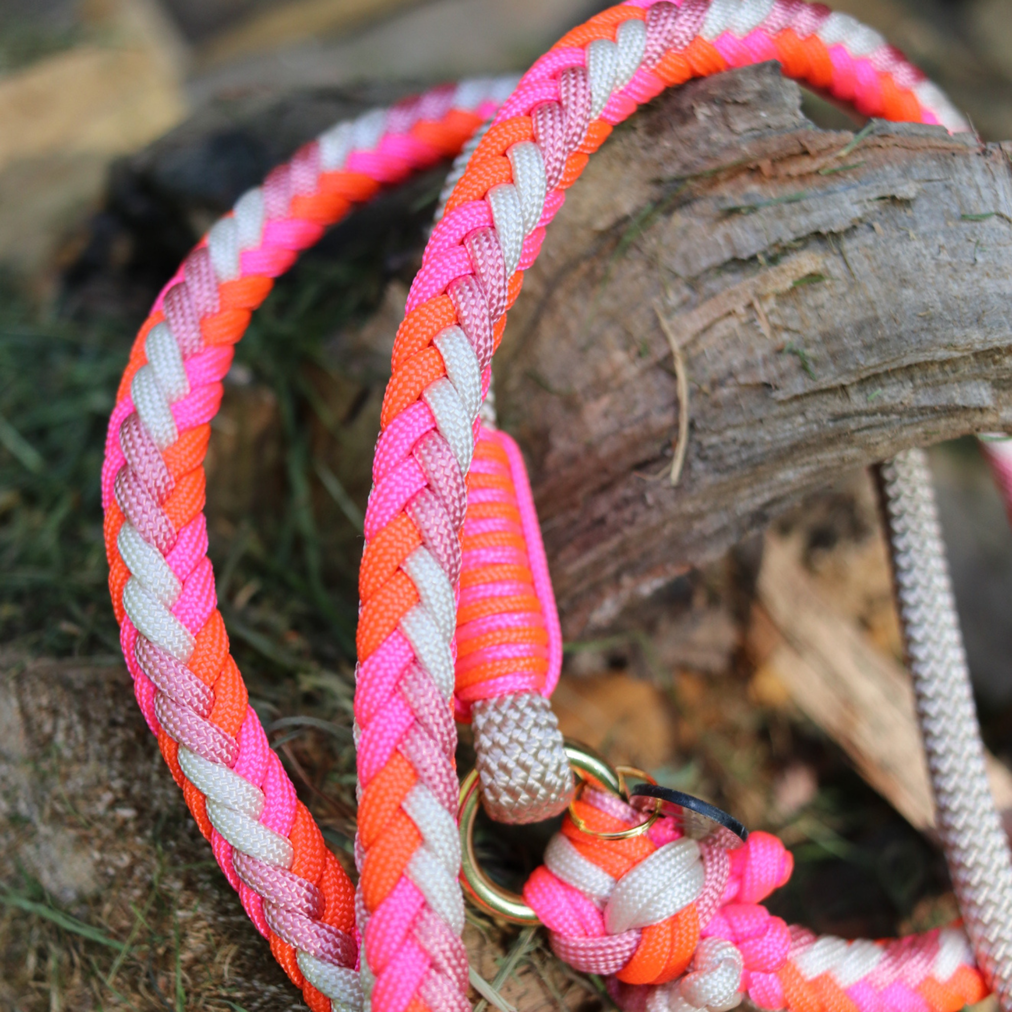 Paracordkombi in Neon Orange und Neon Rosa