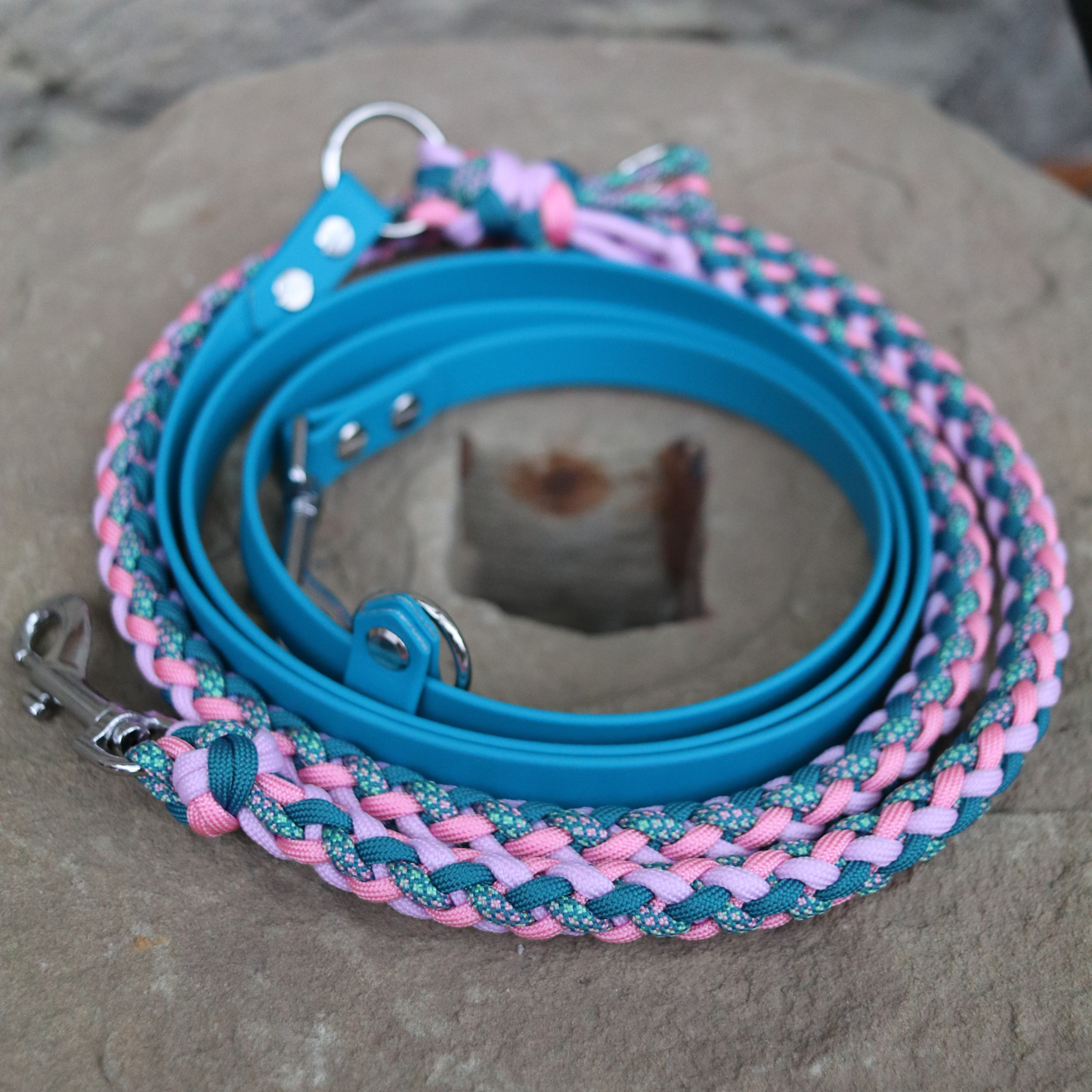 Paracordkombi in Teal und Pink