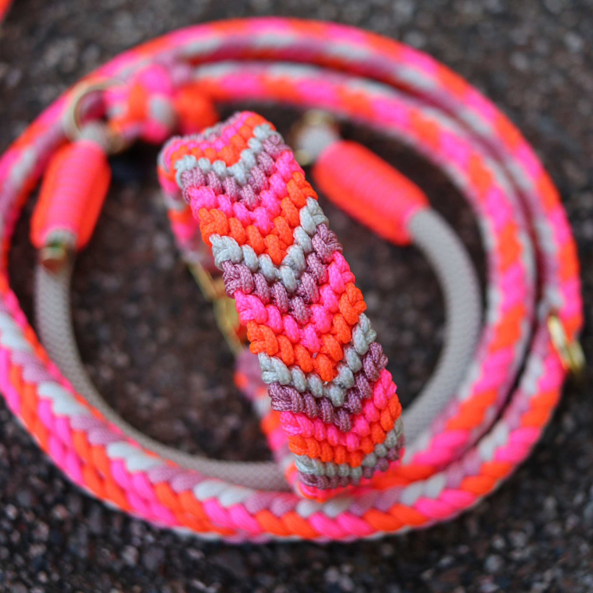 Paracordkombi in Neon Orange und Neon Rosa