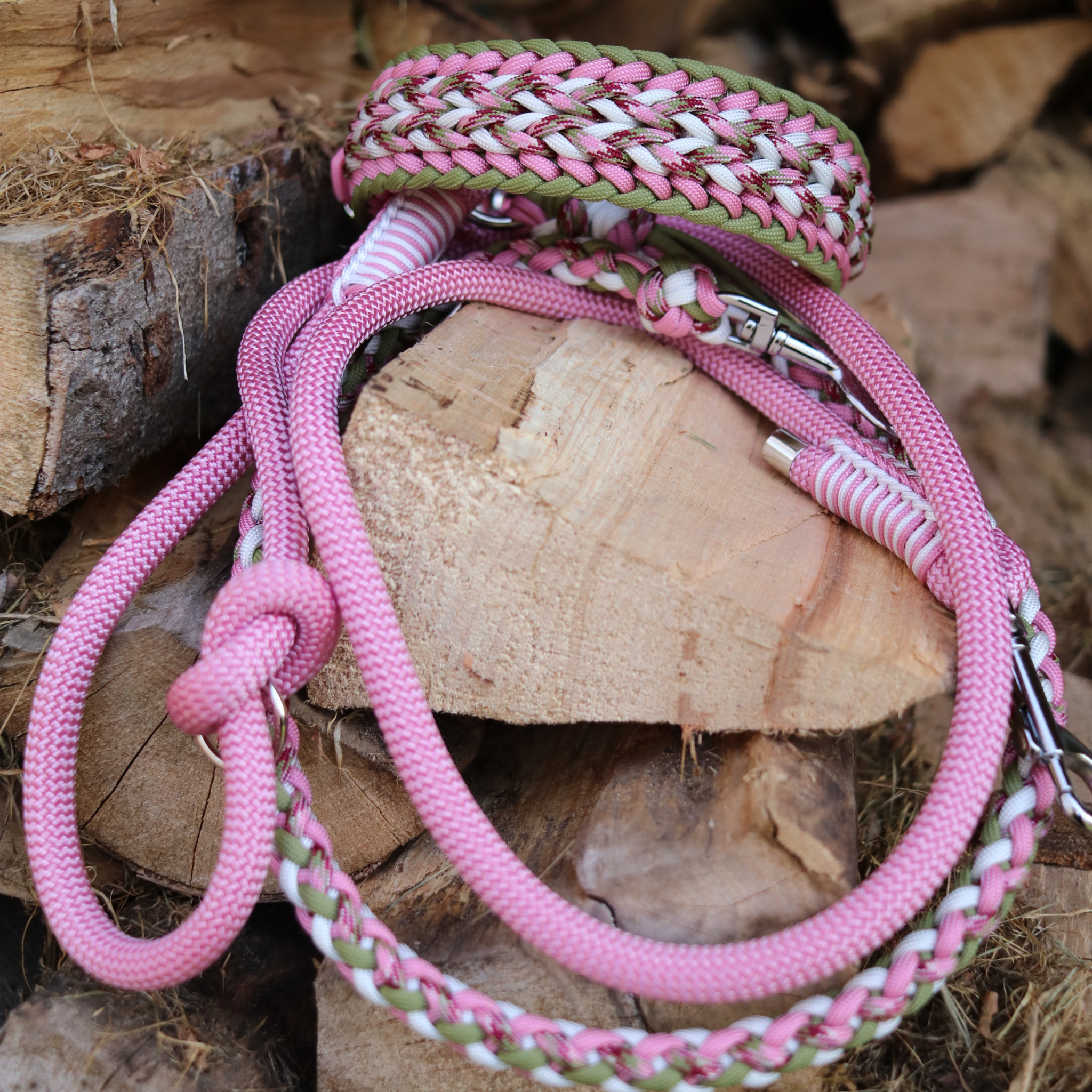 Paracordkombi in Rosa und Moos