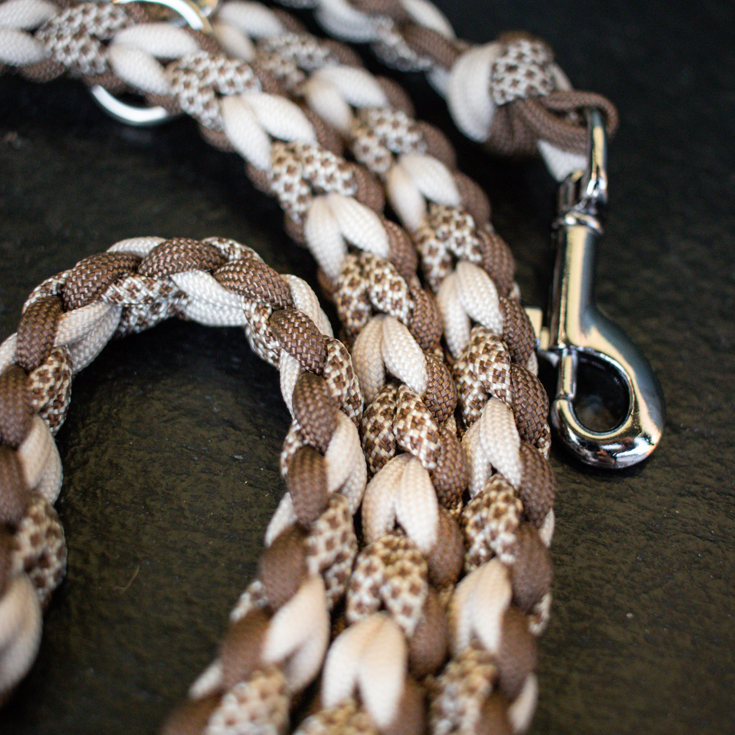 Leine "Mini Heart" in Braun und Cream