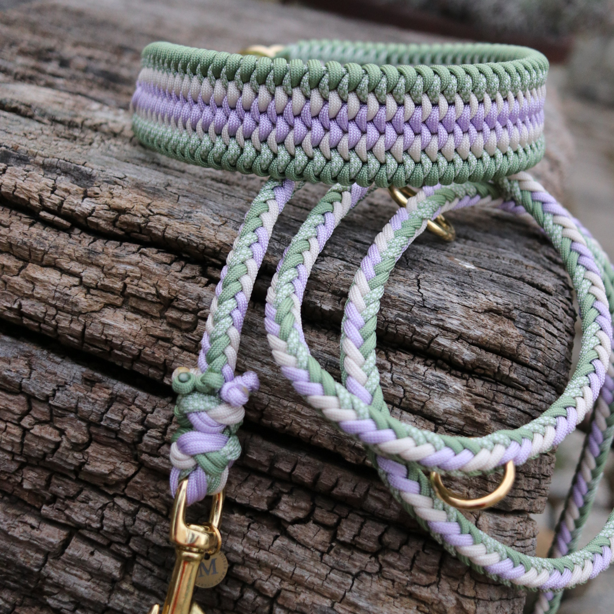 Paracordkombi in Guacamole und Pearl Lila