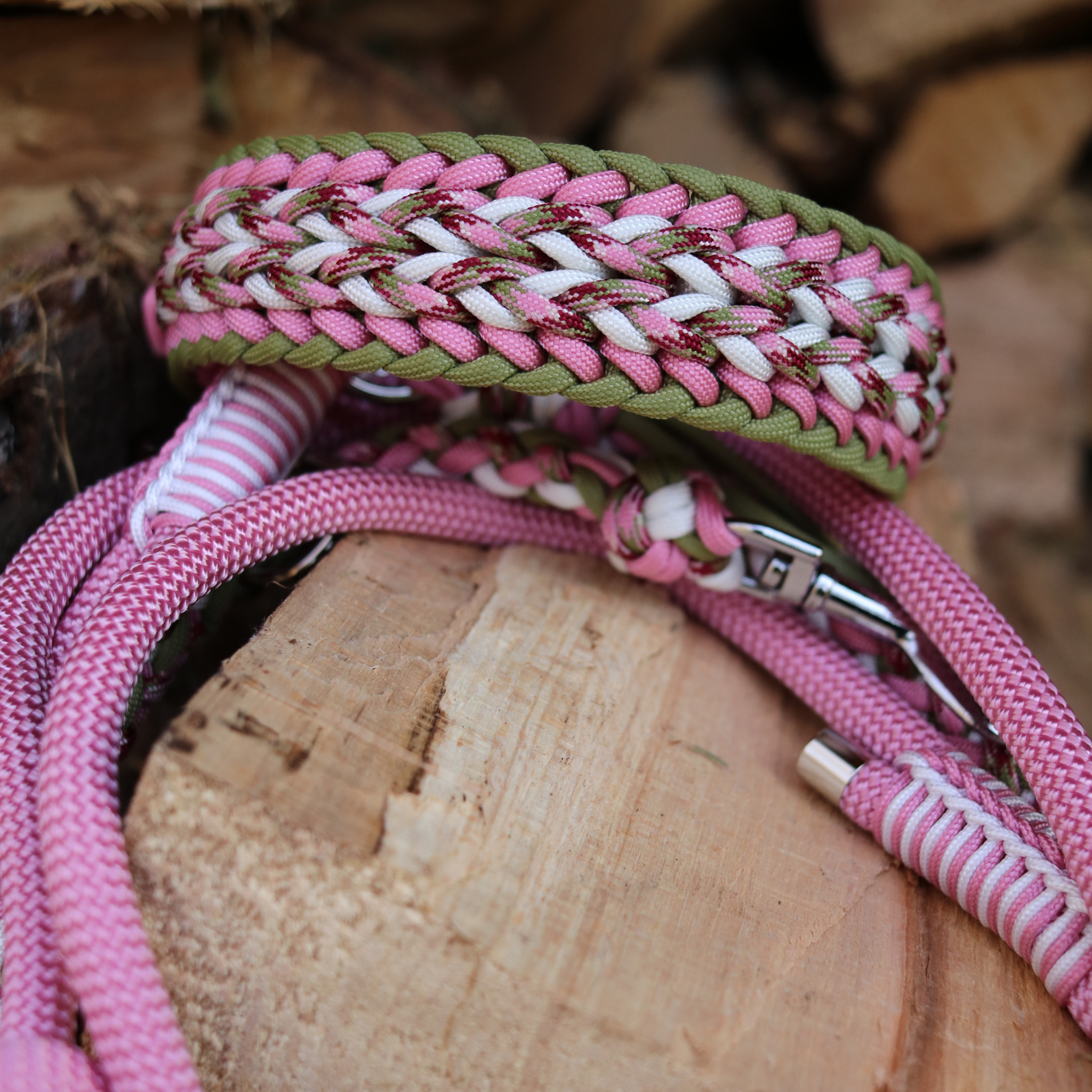 Paracordkombi in Rosa und Moos