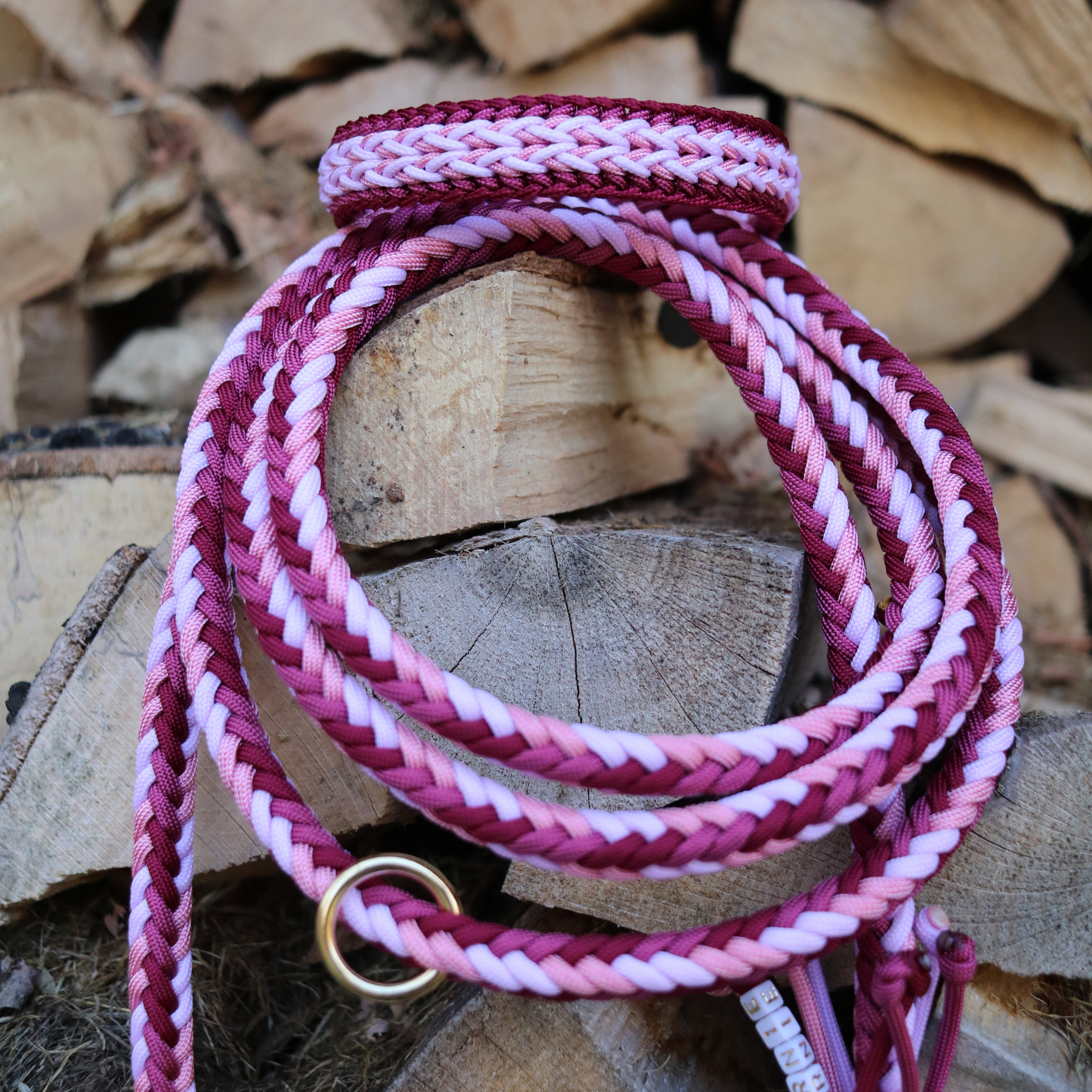 Paracordkombi Typ 1 in Weinrot und Pink