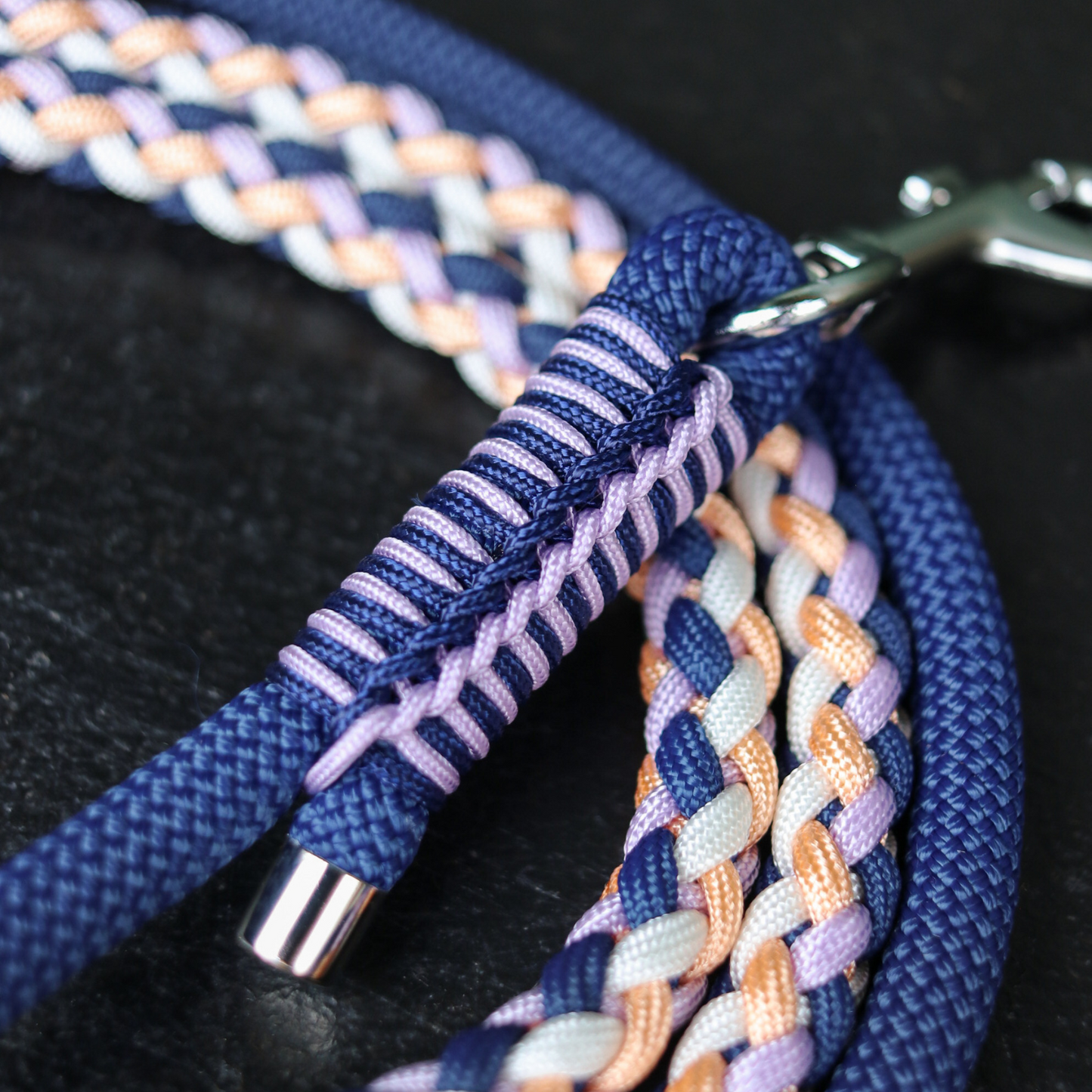 Paracord/Tau Leine in Blau und Lila