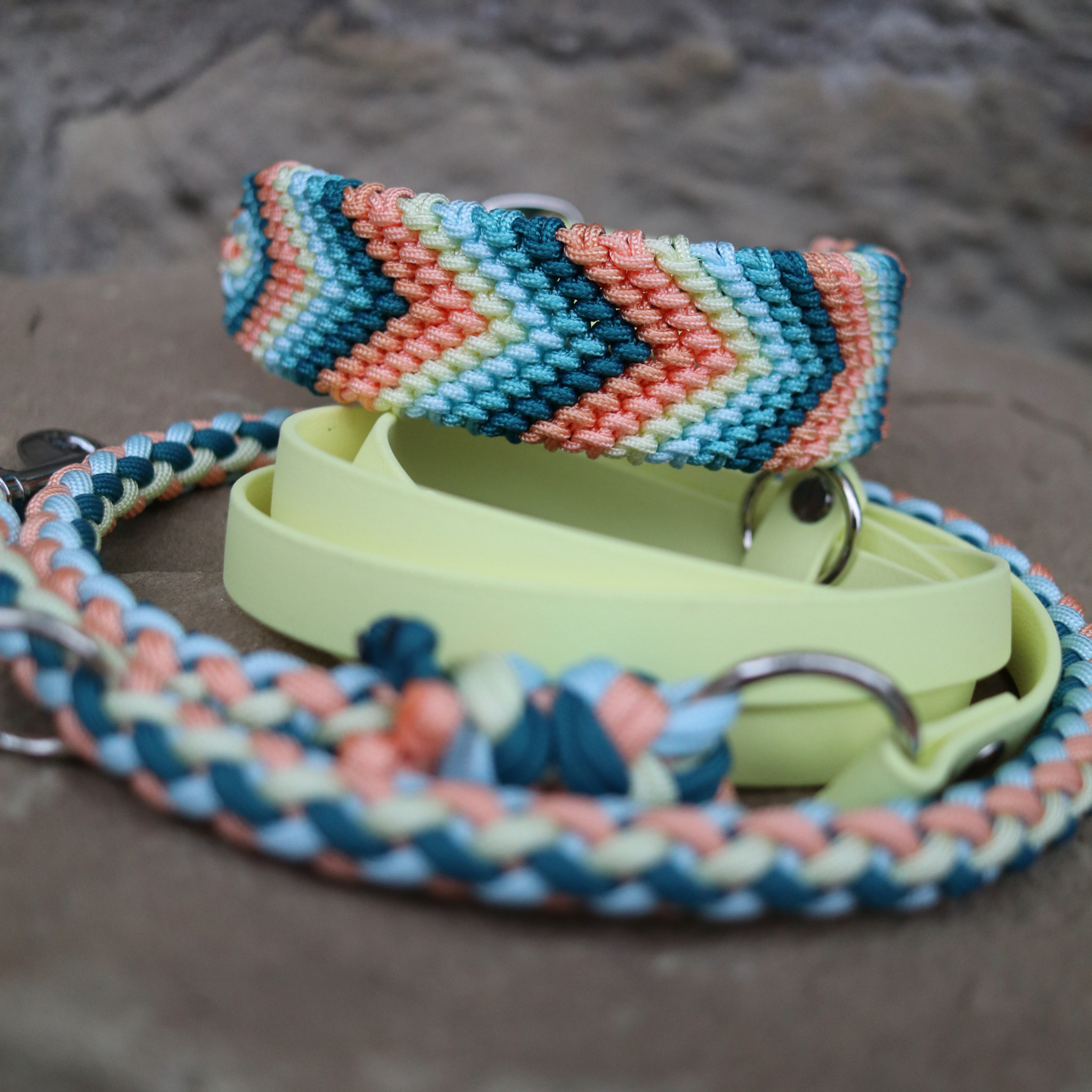 Paracordkombi in Teal und Blutorange