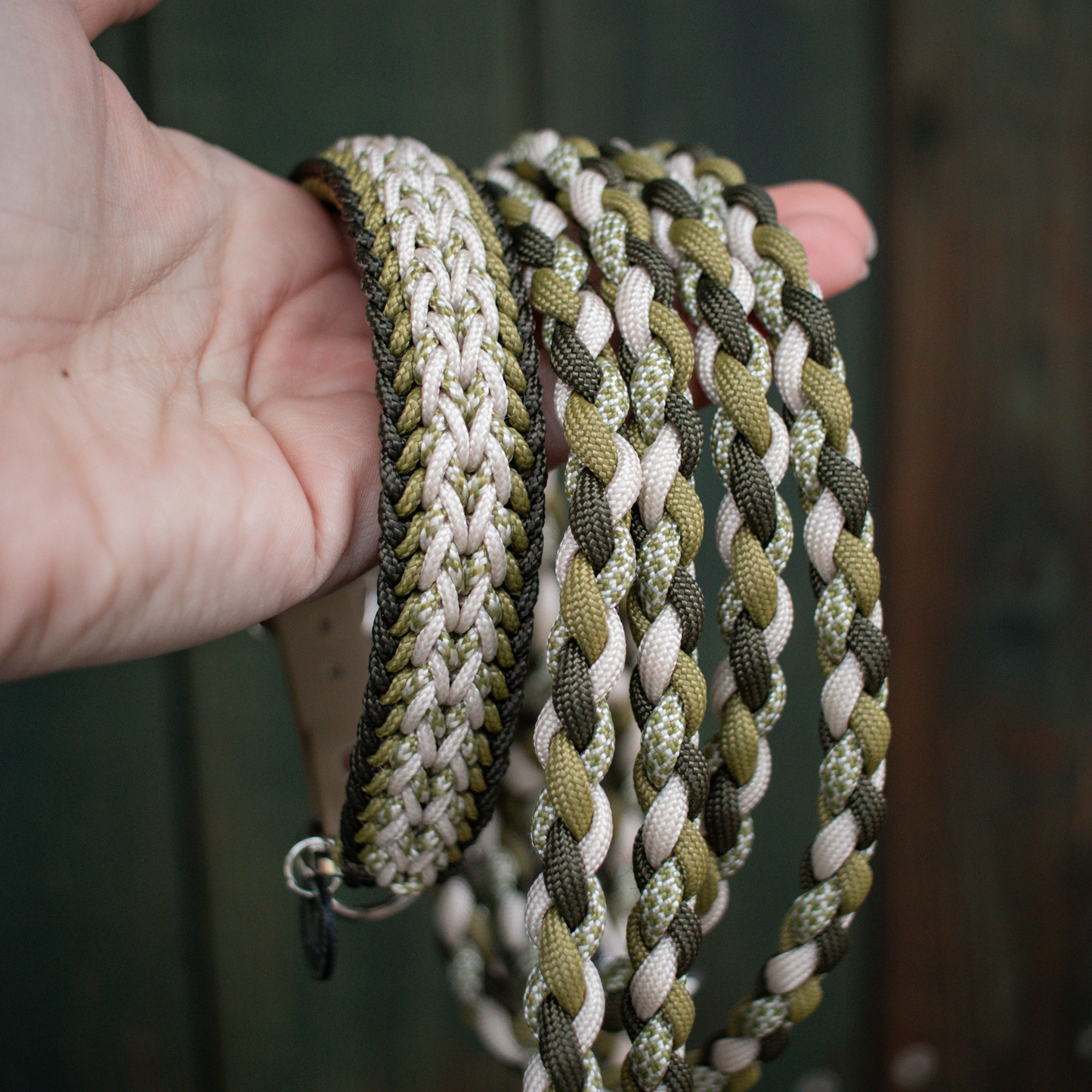 Leine "Mini" in Olive und Moos