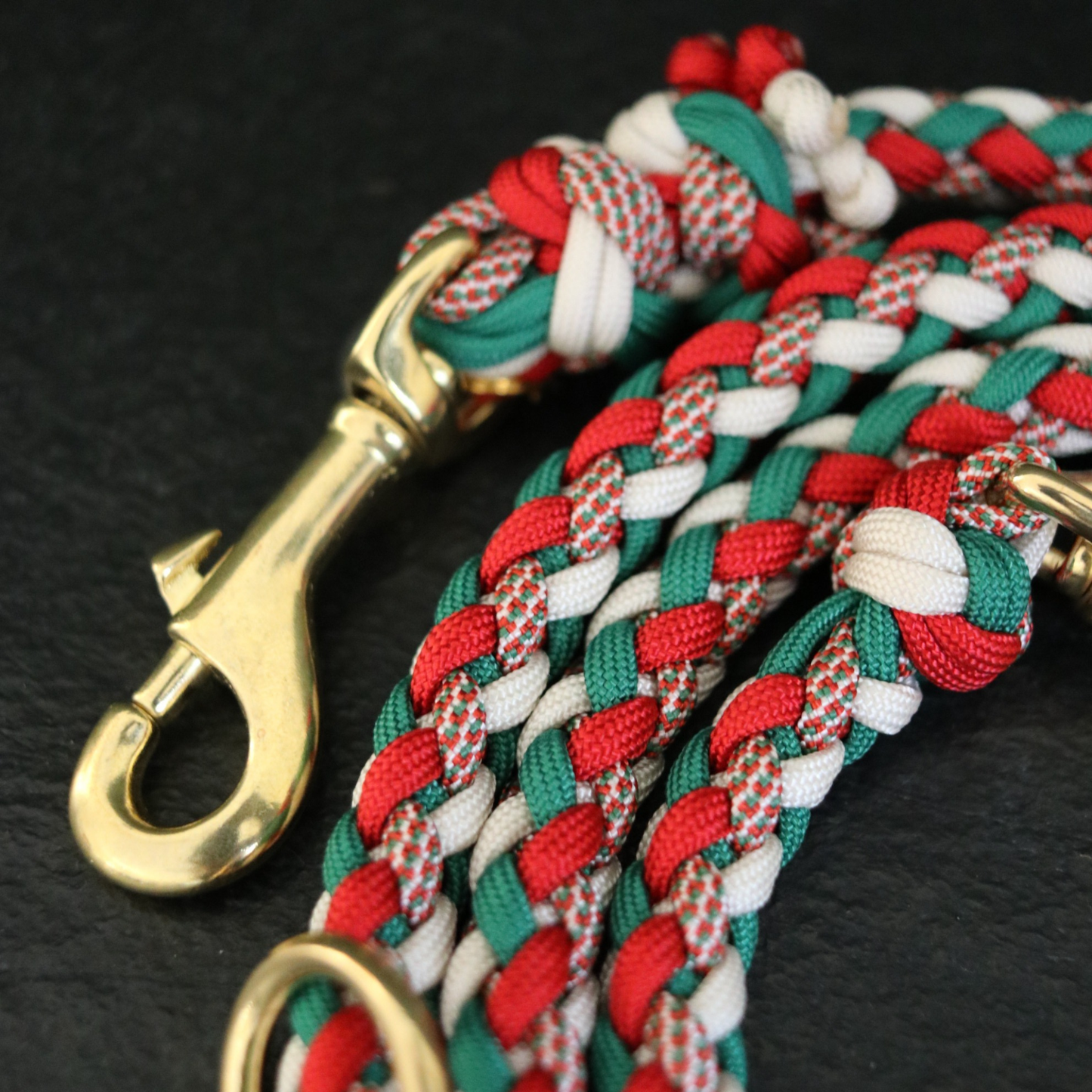 Leine "Gaucho" in weihnachtlichen Farben