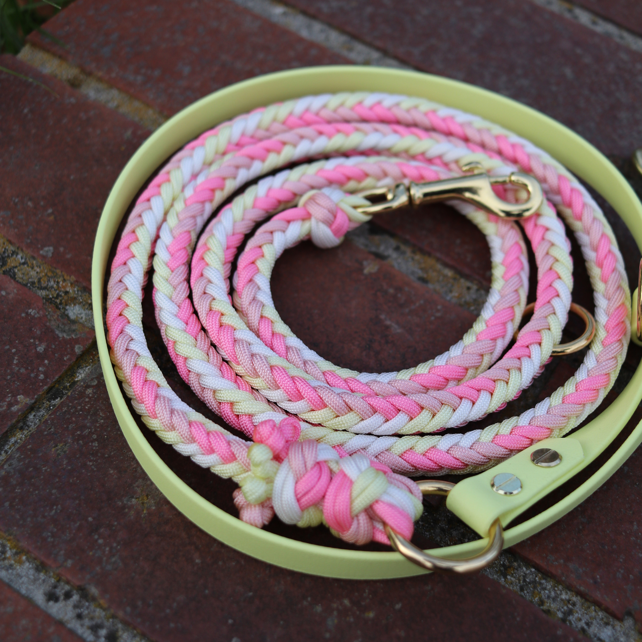 Paracordkombi in Pastellgelb und Pink