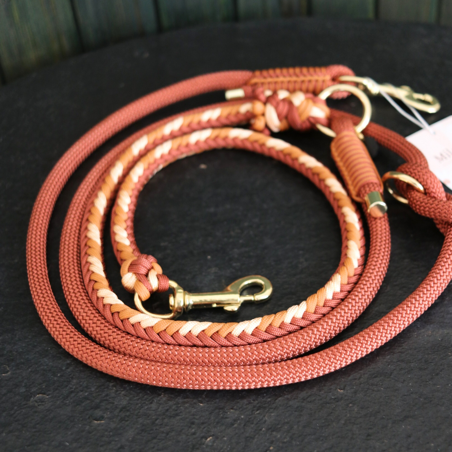 "Stormy Mini" in Bronze und Melon HU 43cm-48cm + passender Paracord/Tau Leine