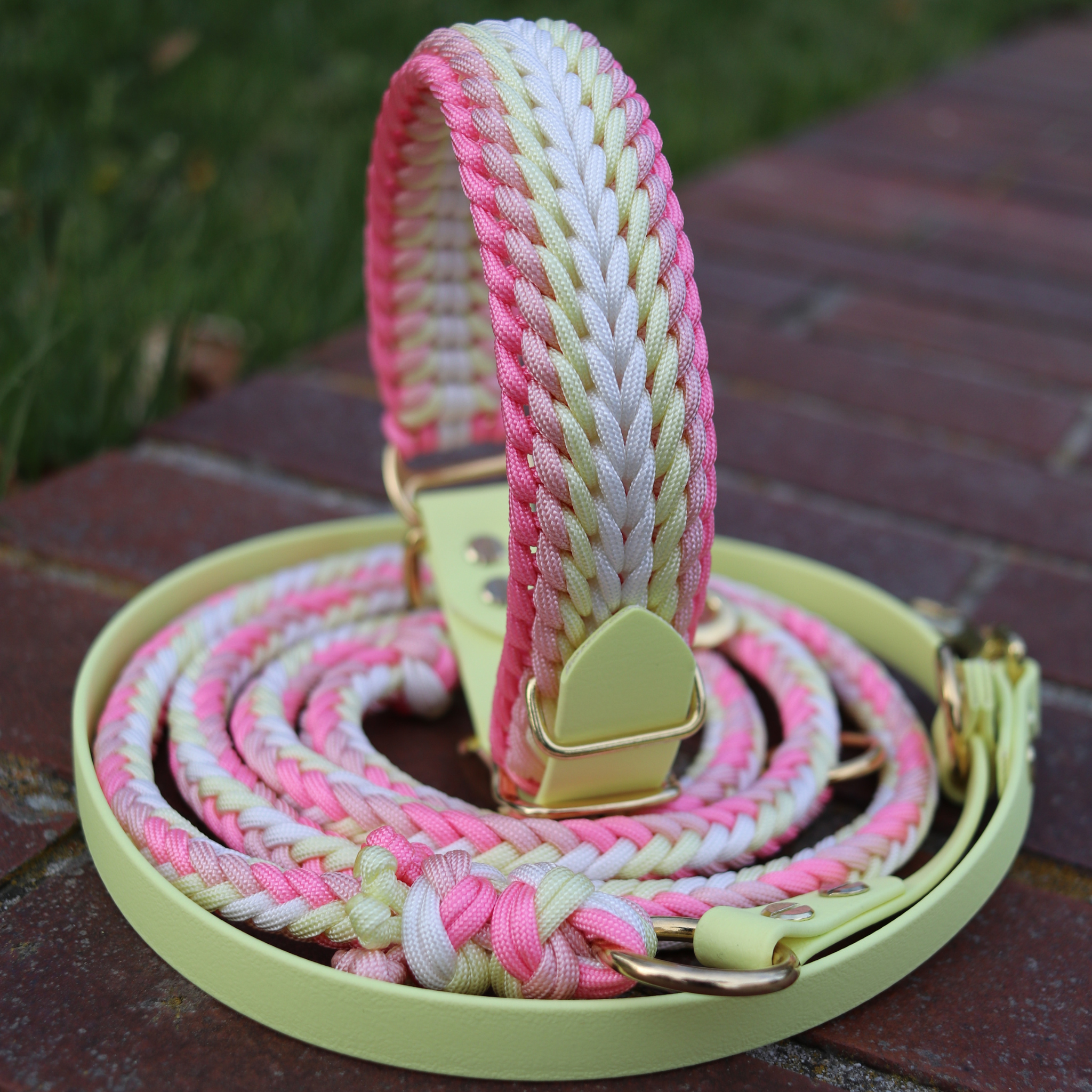 Paracordkombi in Pastellgelb und Pink