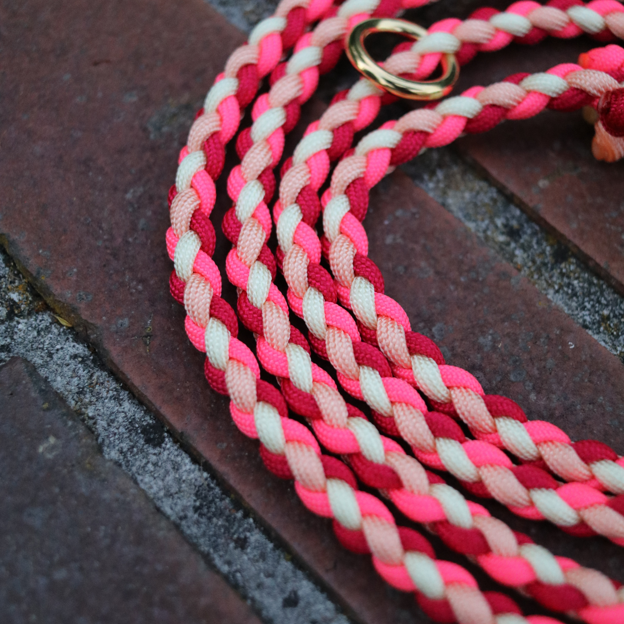 Paracordkombi in Blutorange und Red Velvet