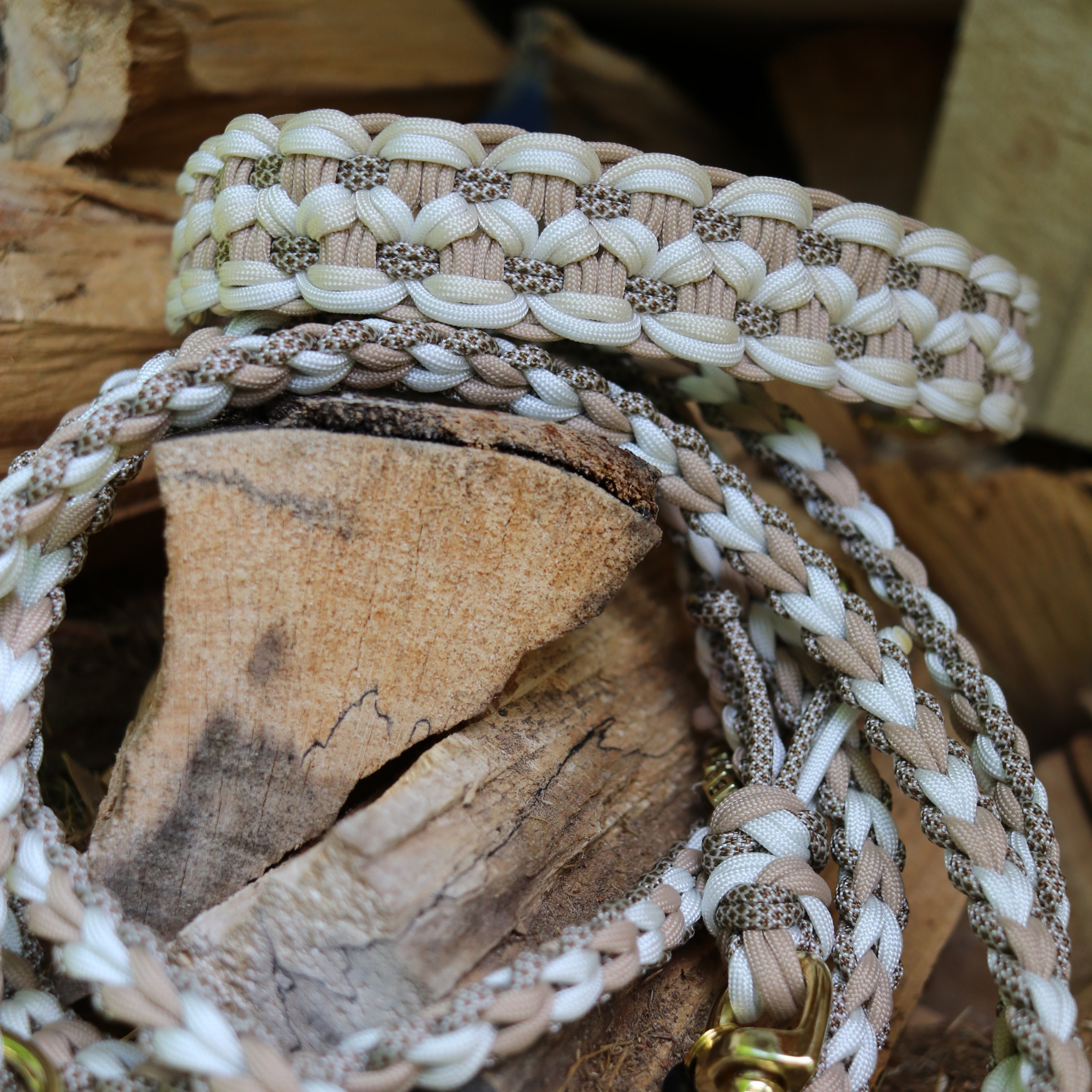 Paracordkombi in Beige und Weiß