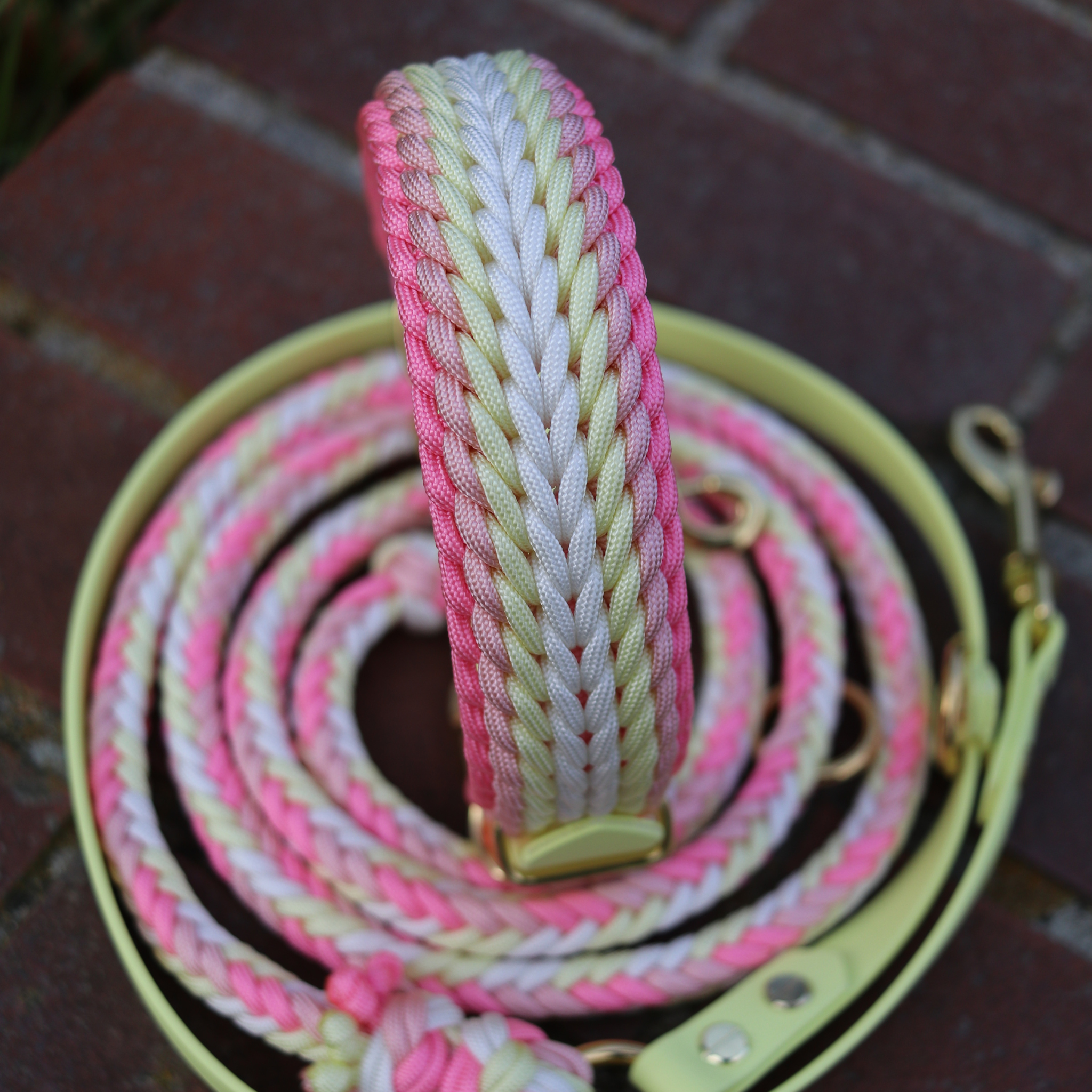 Paracordkombi in Pastellgelb und Pink