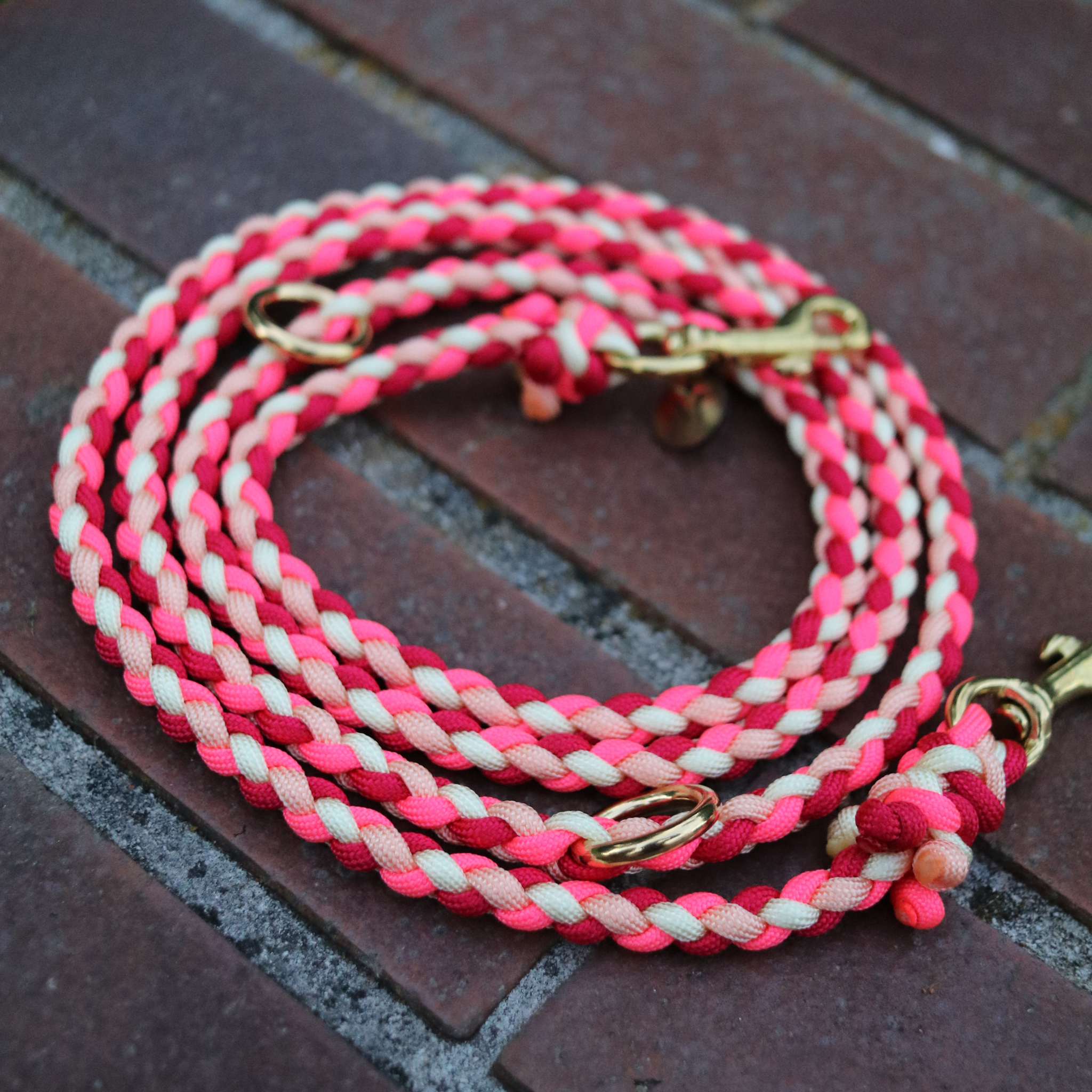 Paracordkombi in Blutorange und Red Velvet