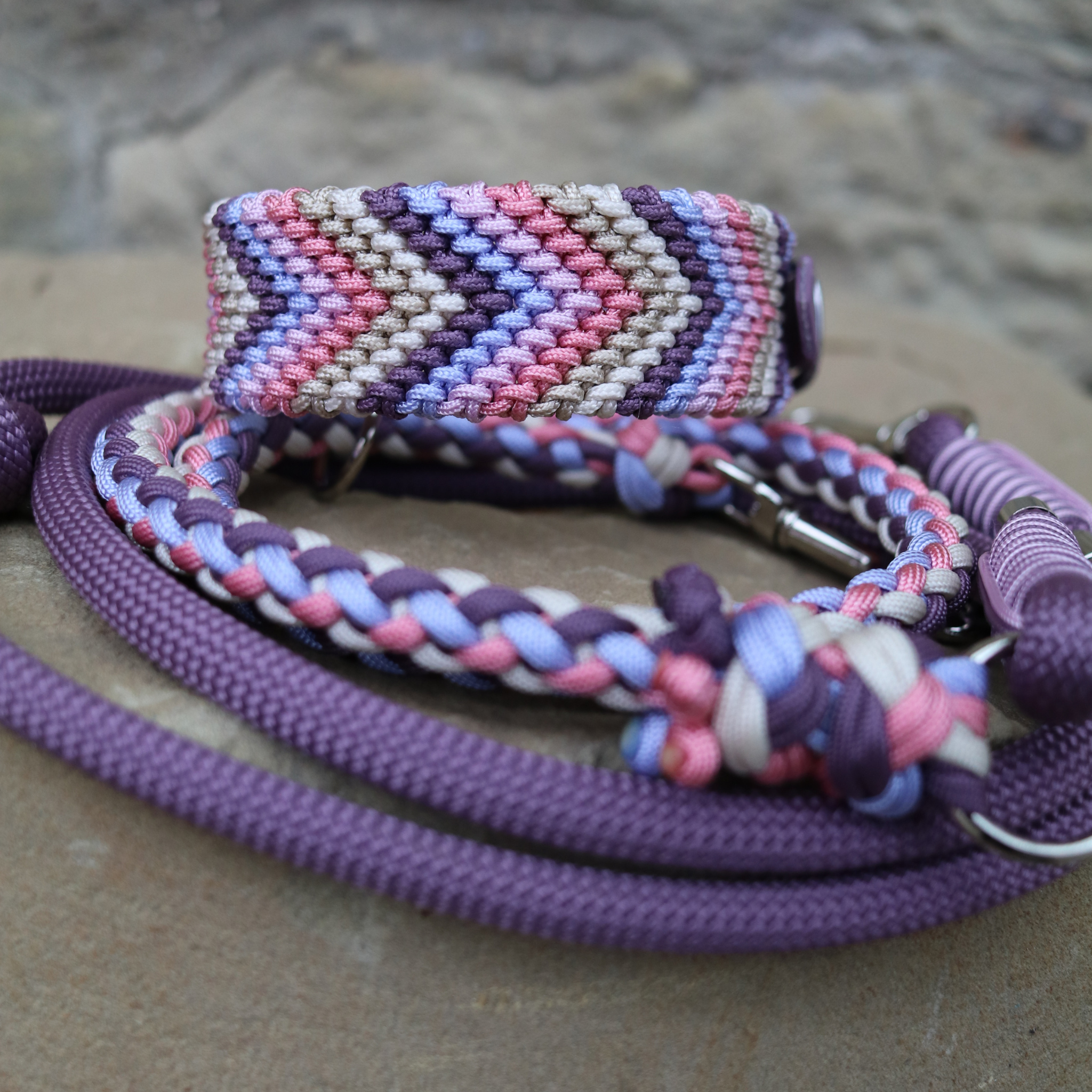 Paracordkombi in Mauve und Café Latte