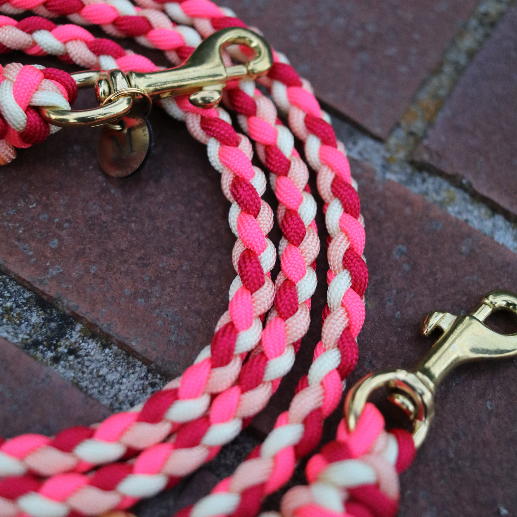 Paracordkombi in Blutorange und Red Velvet