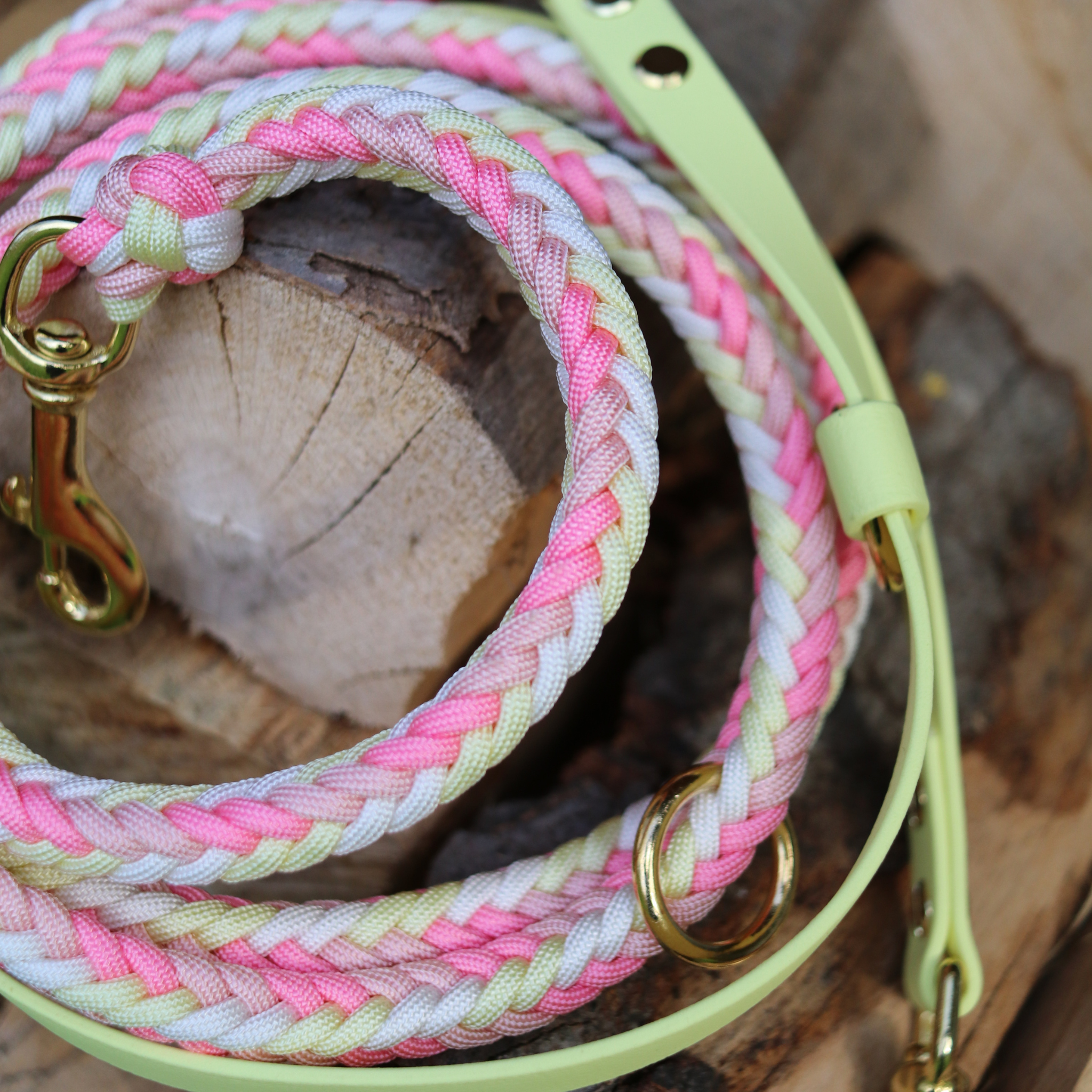 Paracordkombi in Pastellgelb und Pink