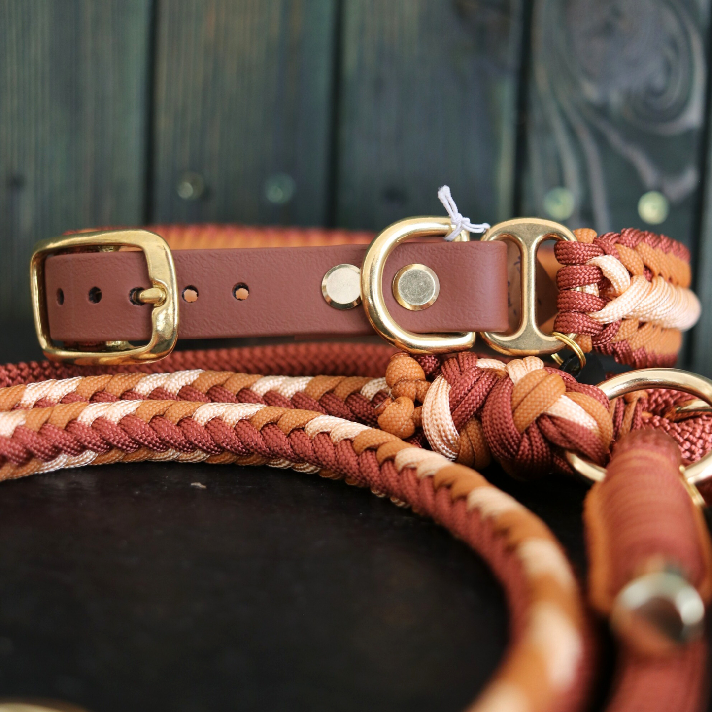"Stormy Mini" in Bronze und Melon HU 43cm-48cm + passender Paracord/Tau Leine