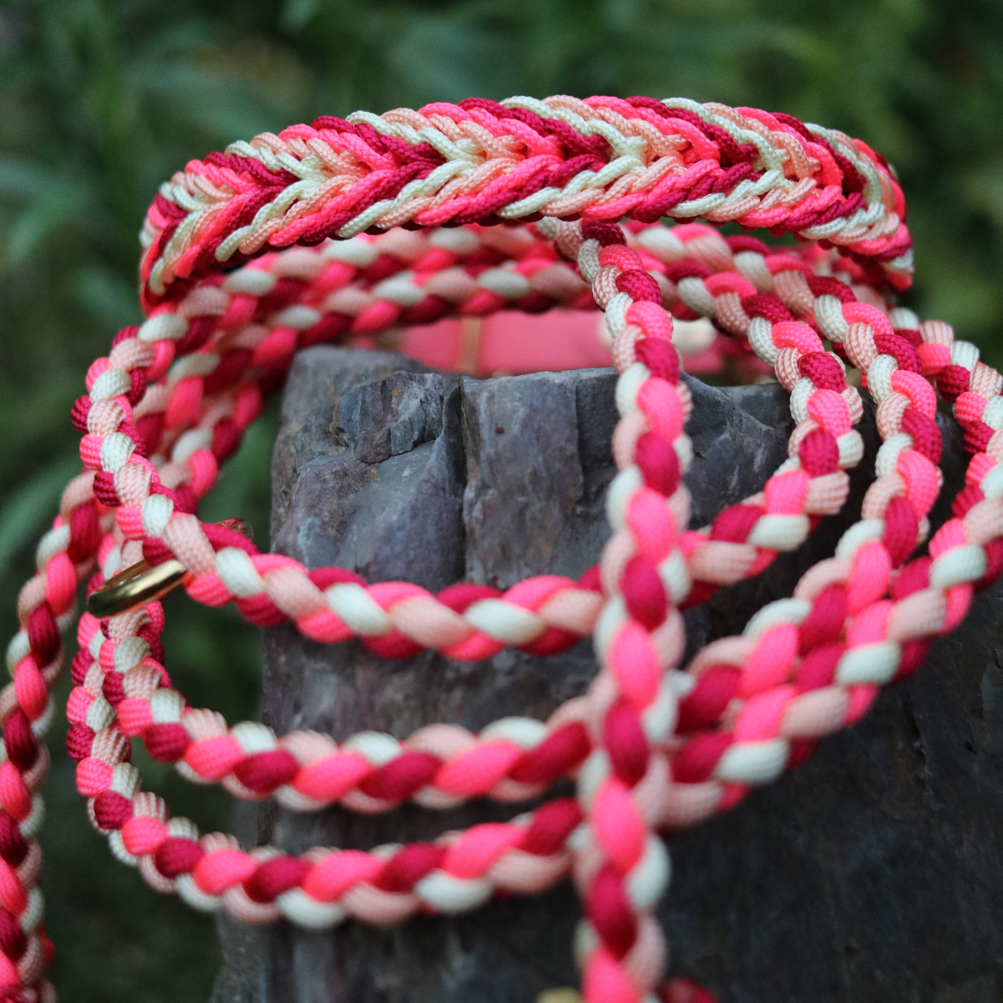 Paracordkombi in Blutorange und Red Velvet