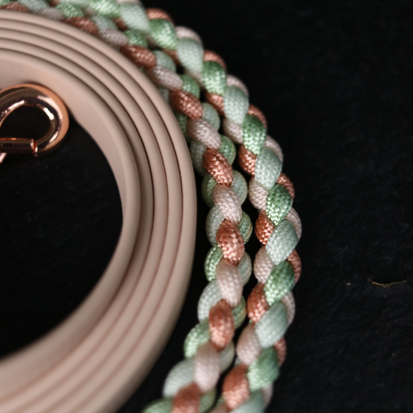 Paracord/ Biothane Leine "Mini" in Melon und Mint