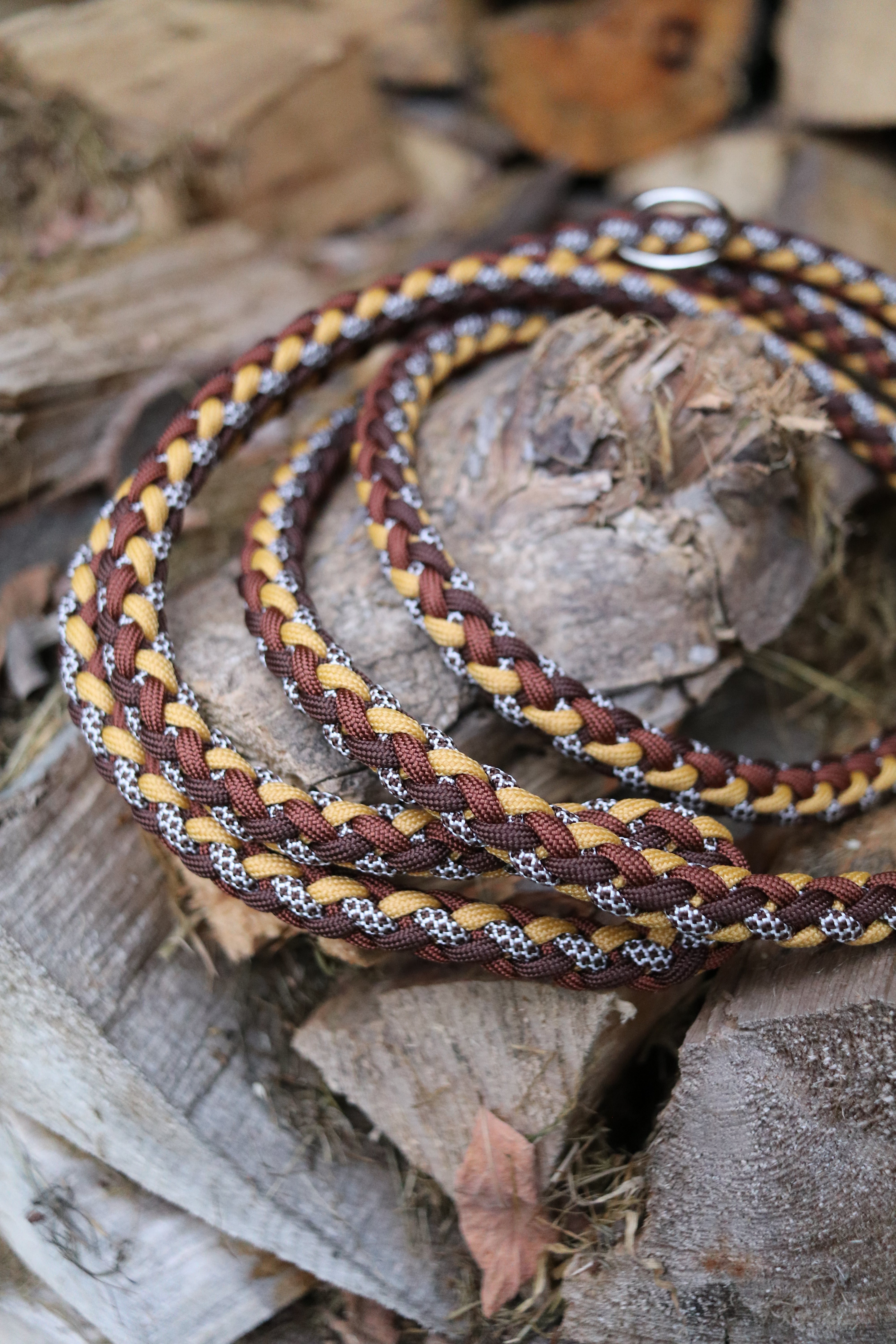 Gaucho Leine in Walnuss und Karamell