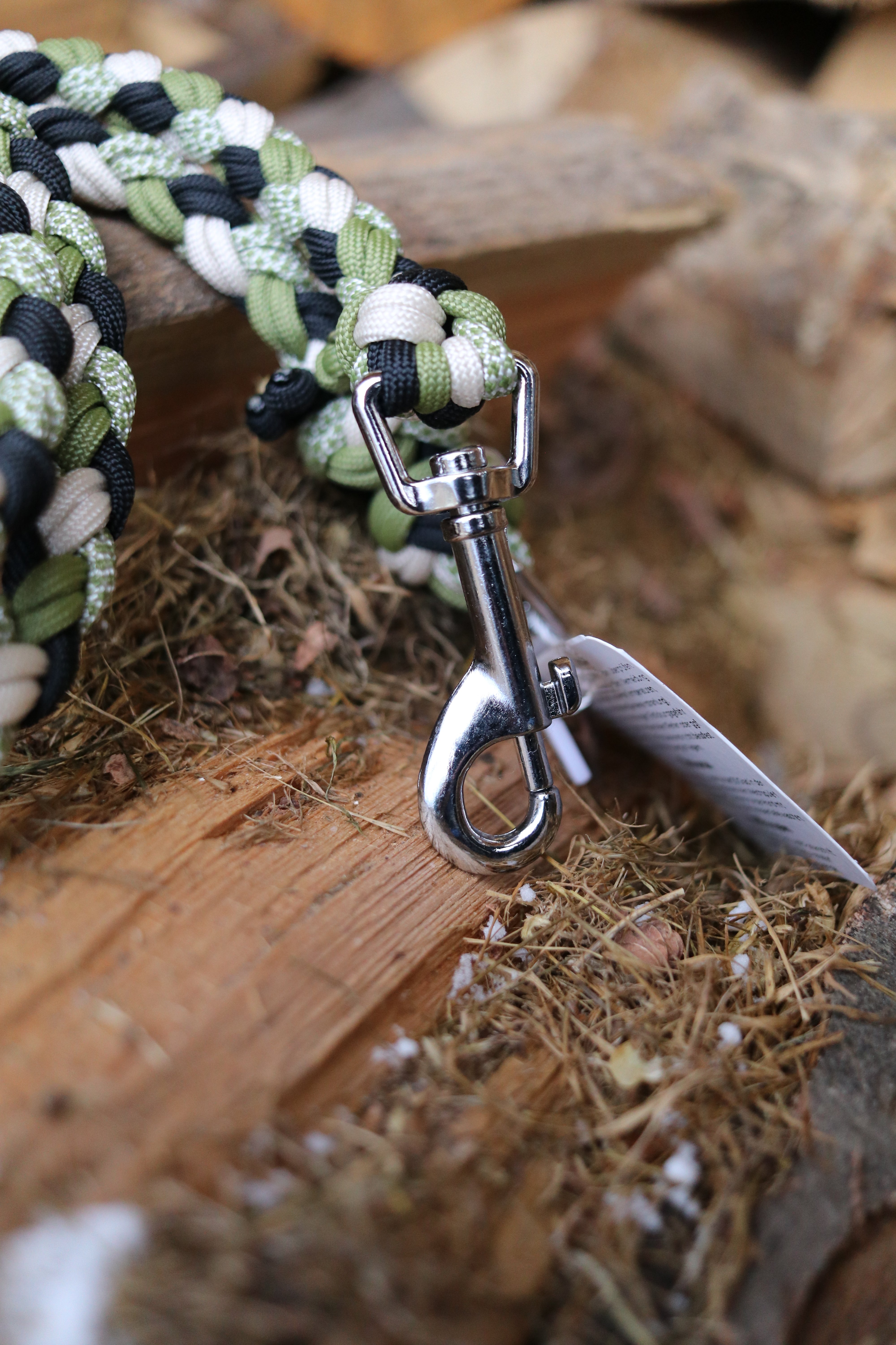 Leine Doppelt Geflochten in Moss und Olive