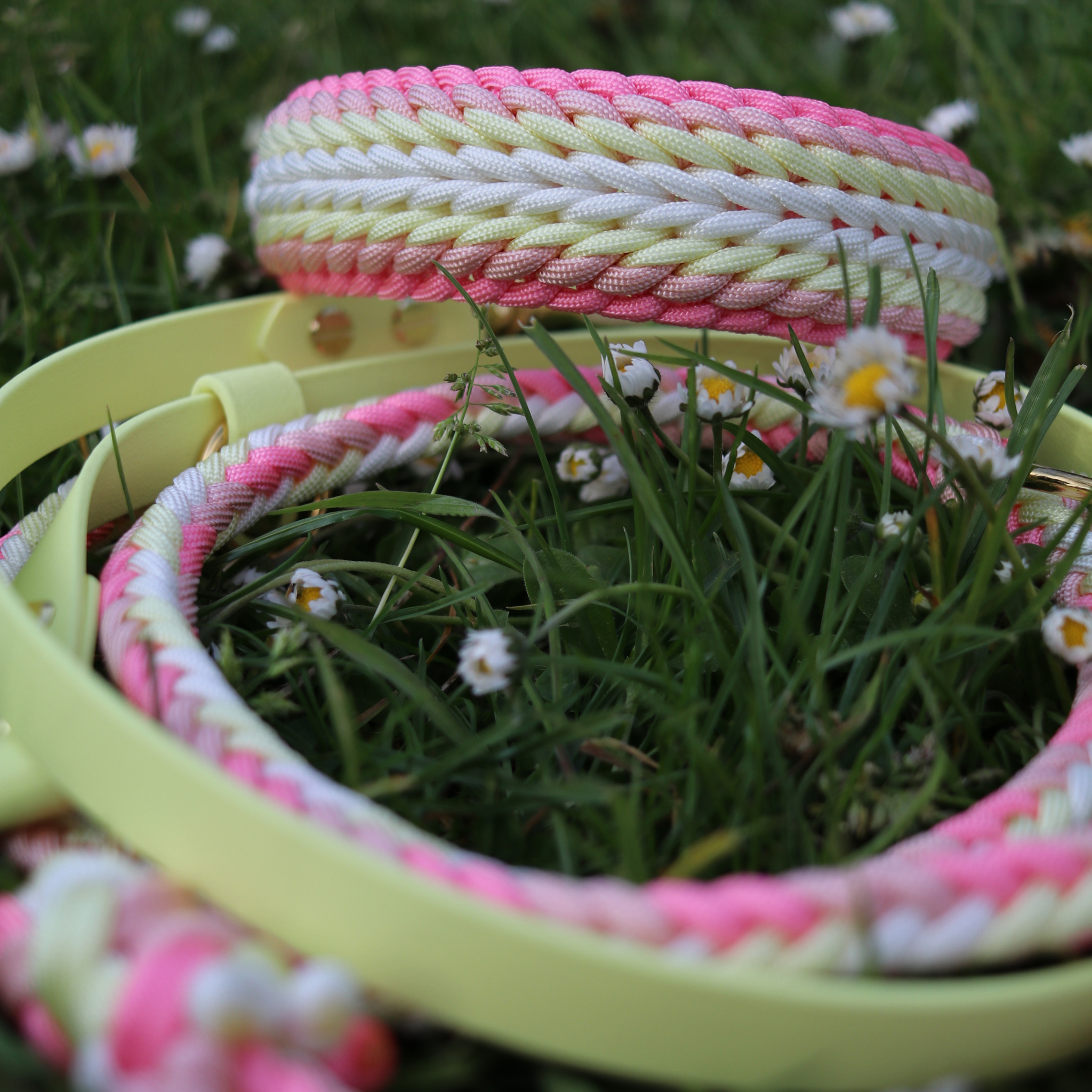 Paracordkombi in Pastellgelb und Pink