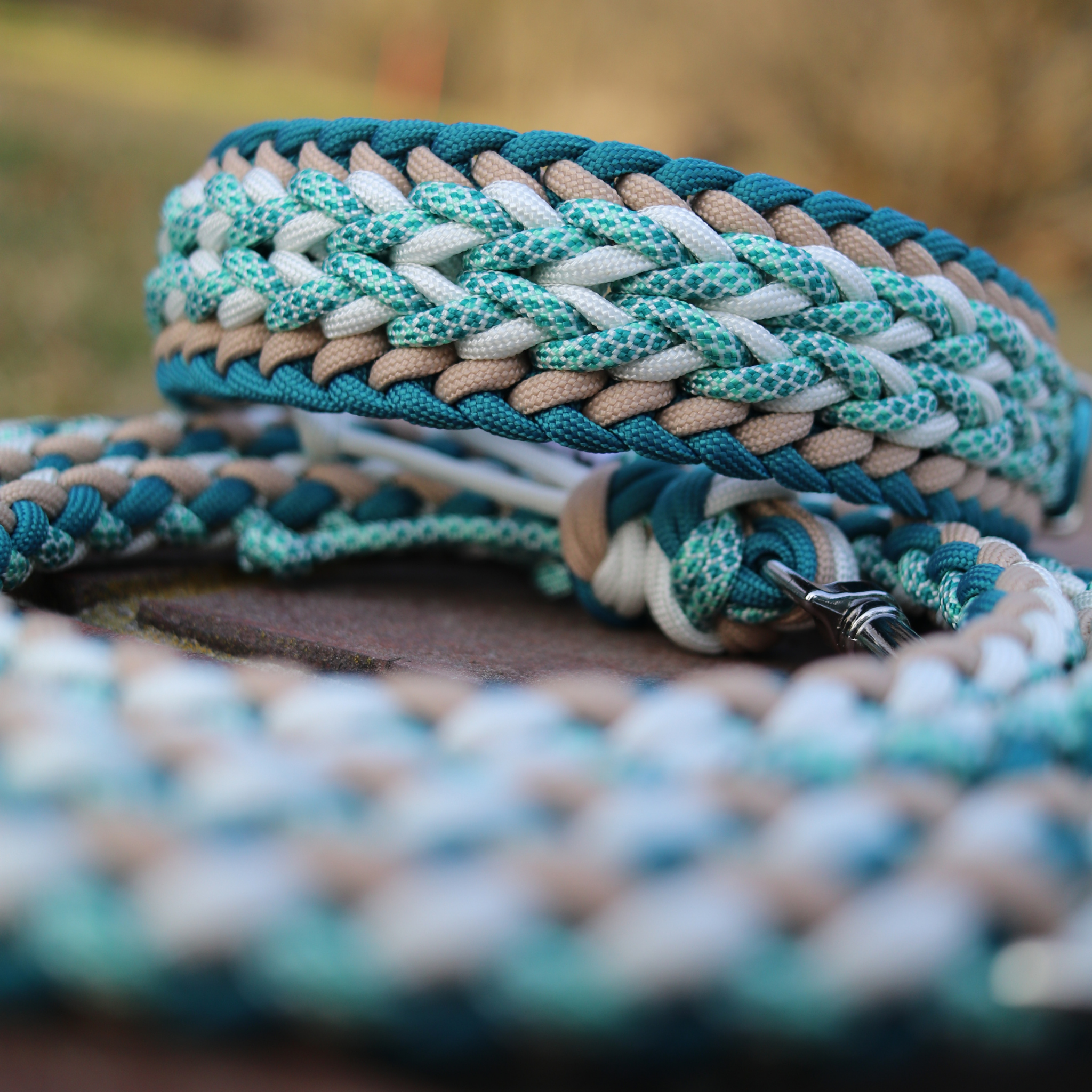 Paracordkombi in Beige und Teal