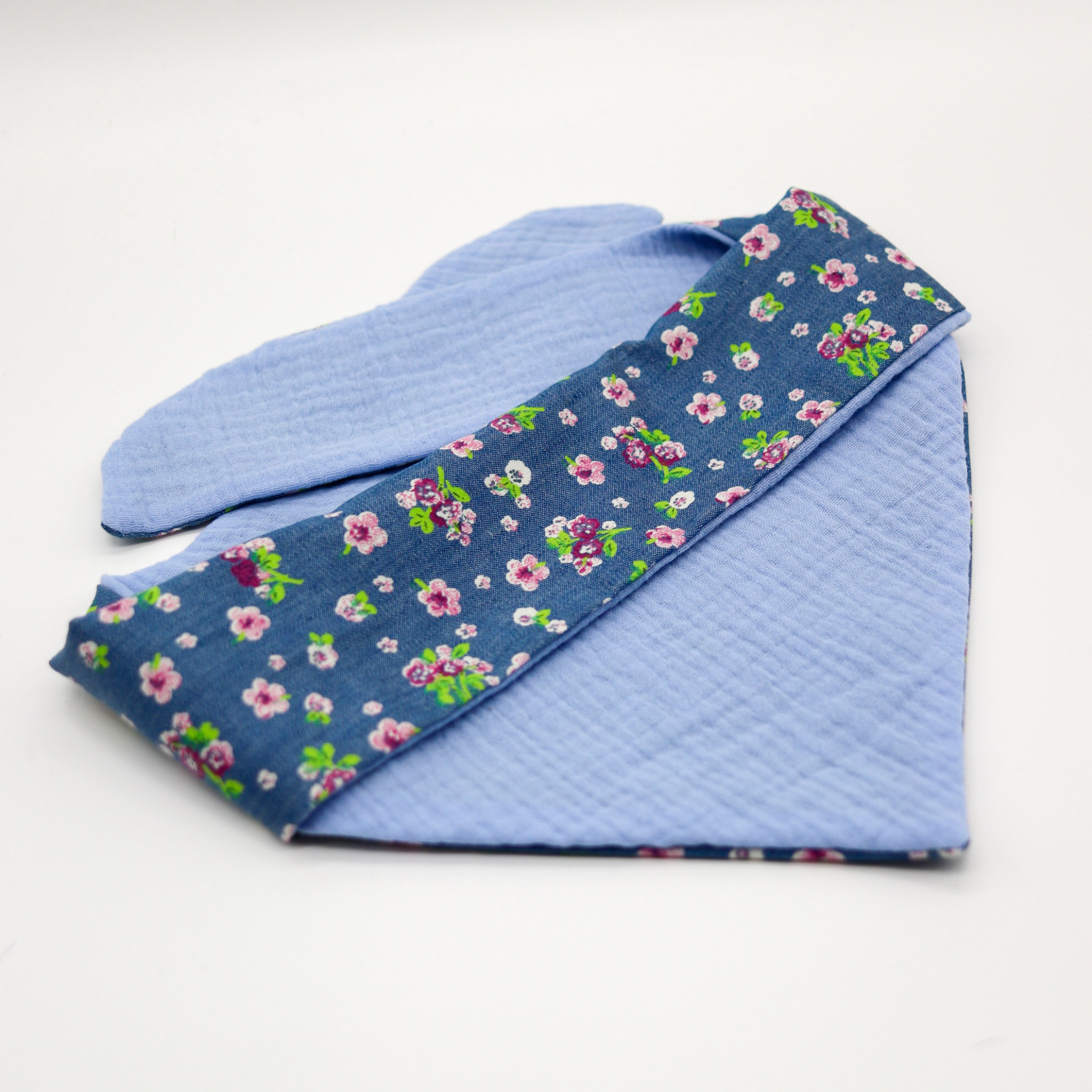 Halstuch Blau Blumen