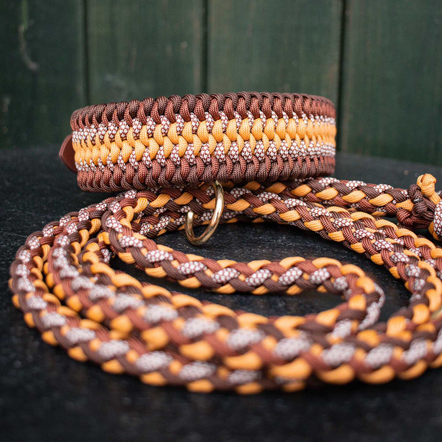 Paracordleine "Gaucho" in Karamell und Braun