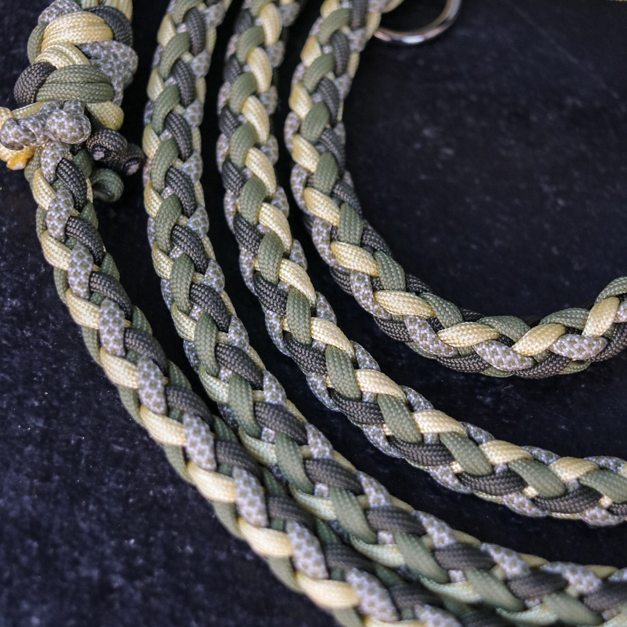 Paracordleine "Gaucho" in Olive und Gelb
