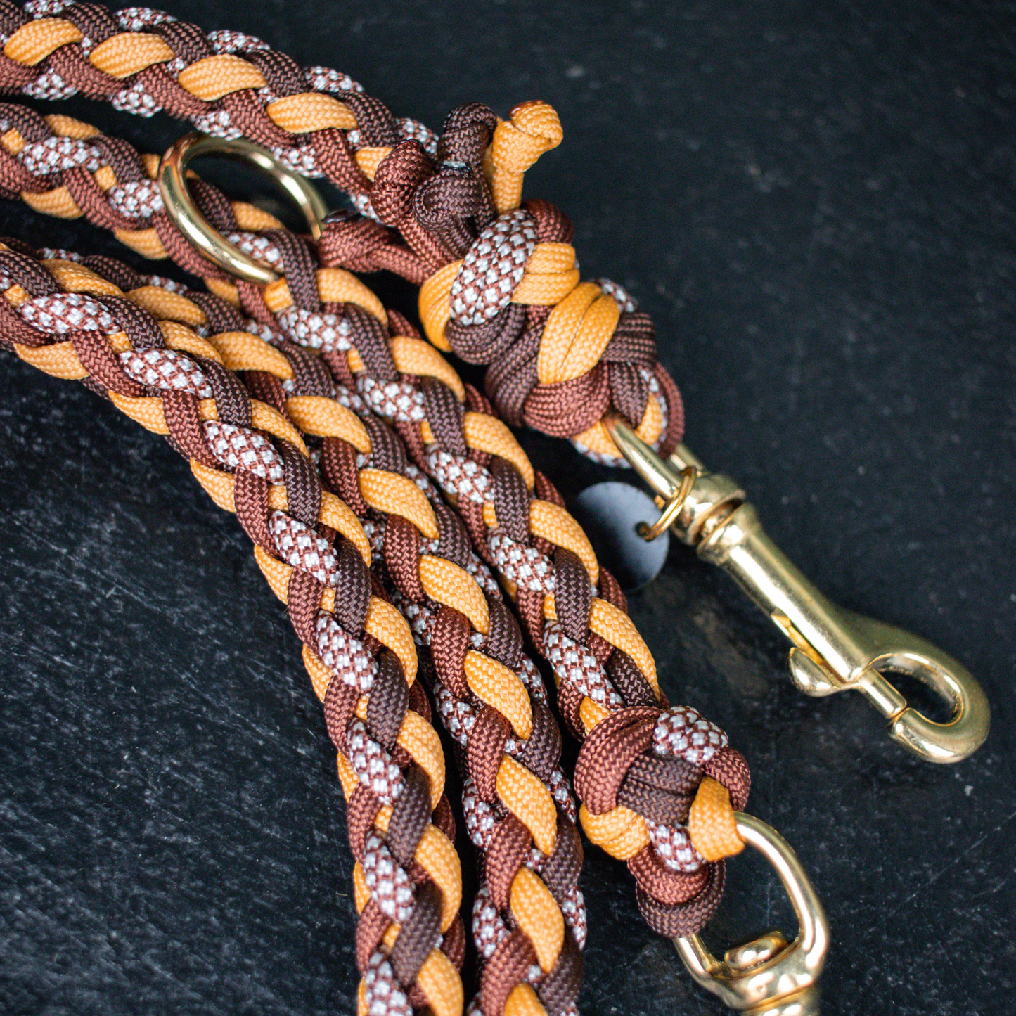 Paracordleine "Gaucho" in Karamell und Braun
