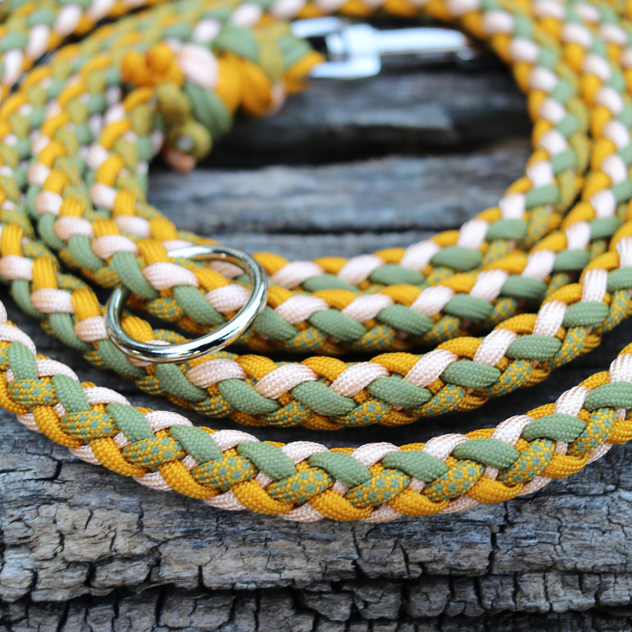 Paracordleine "Gaucho"  in Goldenrod und Moos