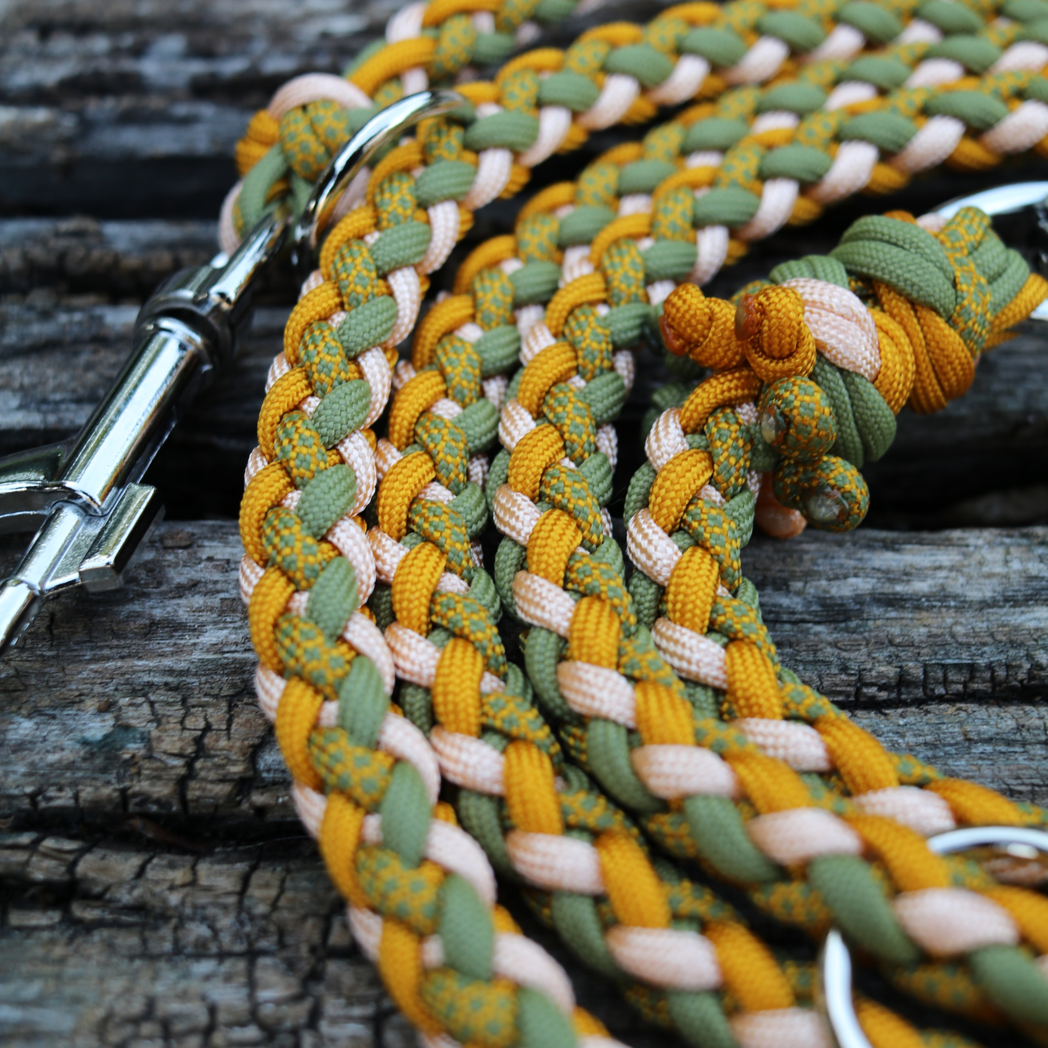 Paracordleine "Gaucho"  in Goldenrod und Moos