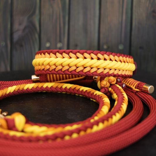 "Stormy Mini" in Light Weinrot und Gelb HU 35,5cm-40,5cm + passender Paracord/Tau Leine (Kopie)
