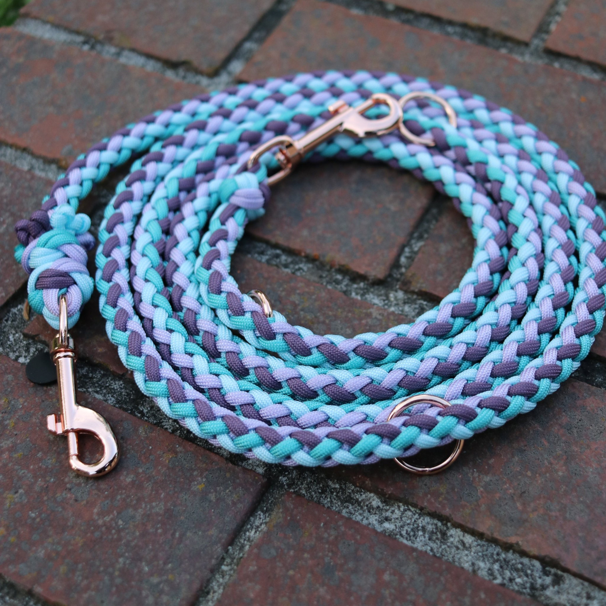 Paracordleine "Gaucho" in Mauve und Türkis