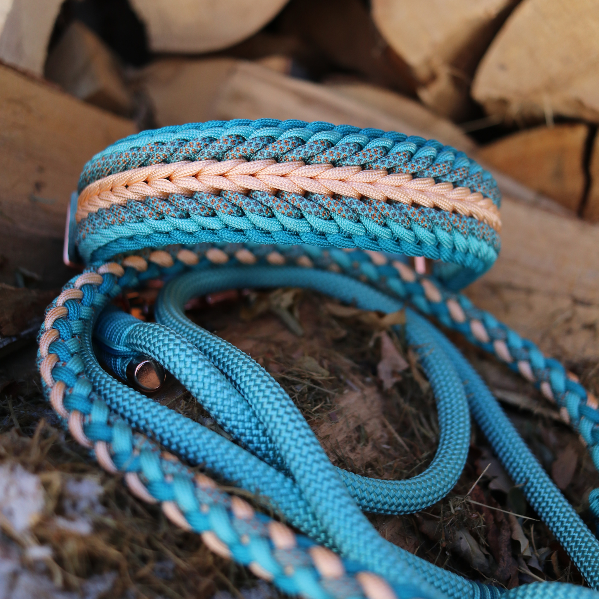 Paracordkombi in Teal und Melone