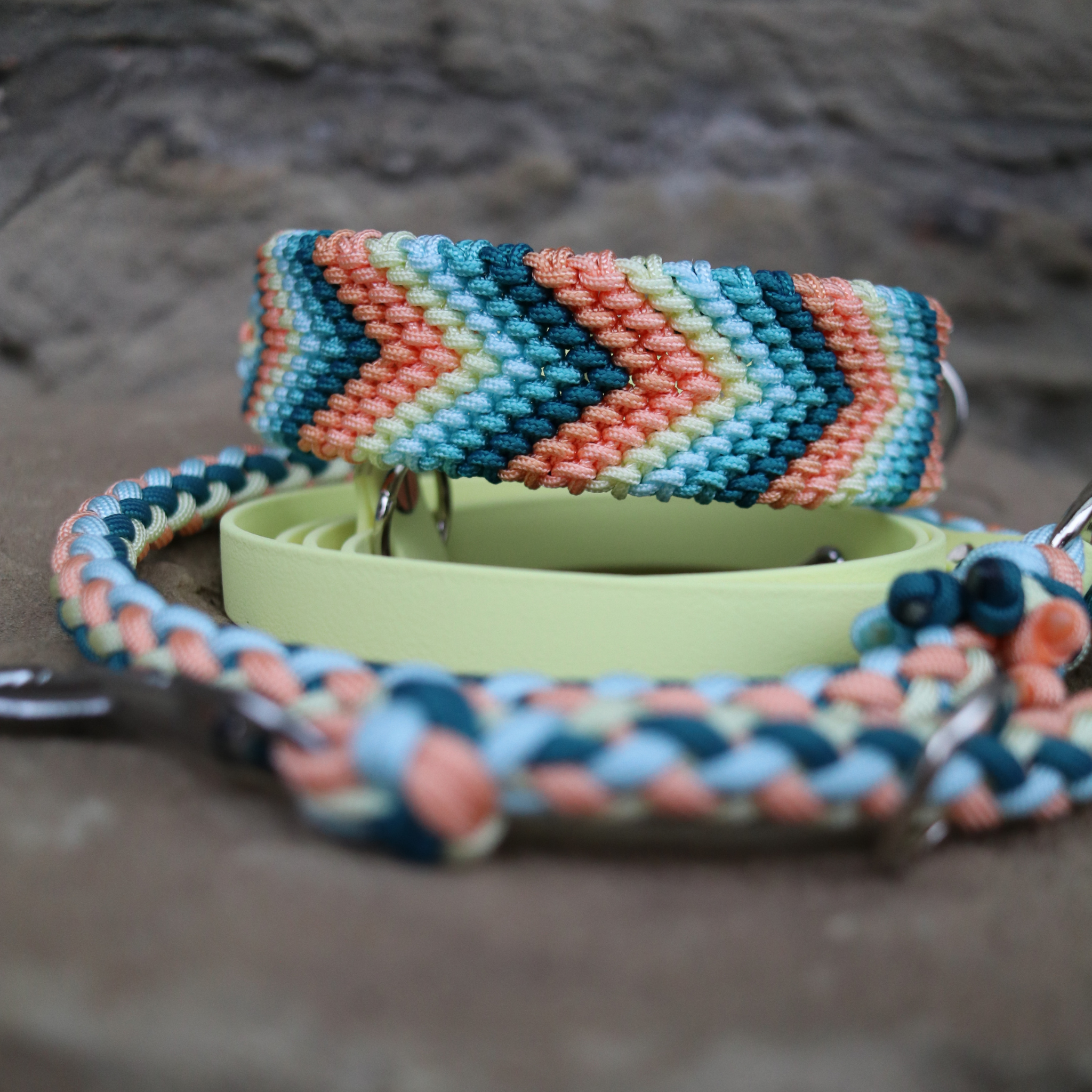 Paracordkombi in Teal und Blutorange