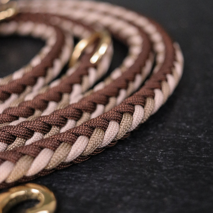 Paracordleine "Herringbone" in Walnuss und Coyote