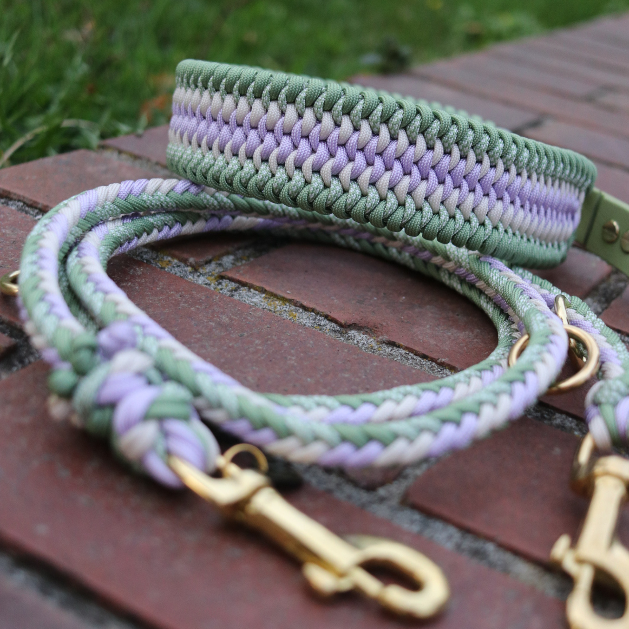 Paracordkombi in Guacamole und Pearl Lila