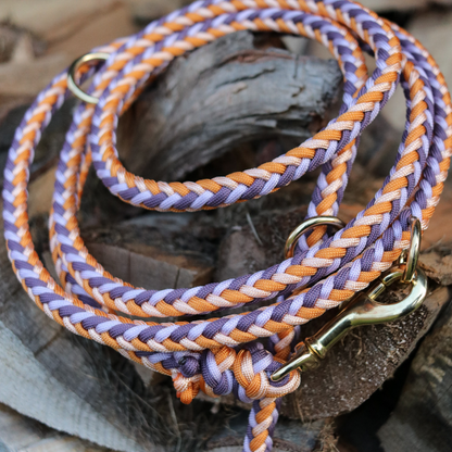 Paracordleine "Herringbone" in Lila und Orange