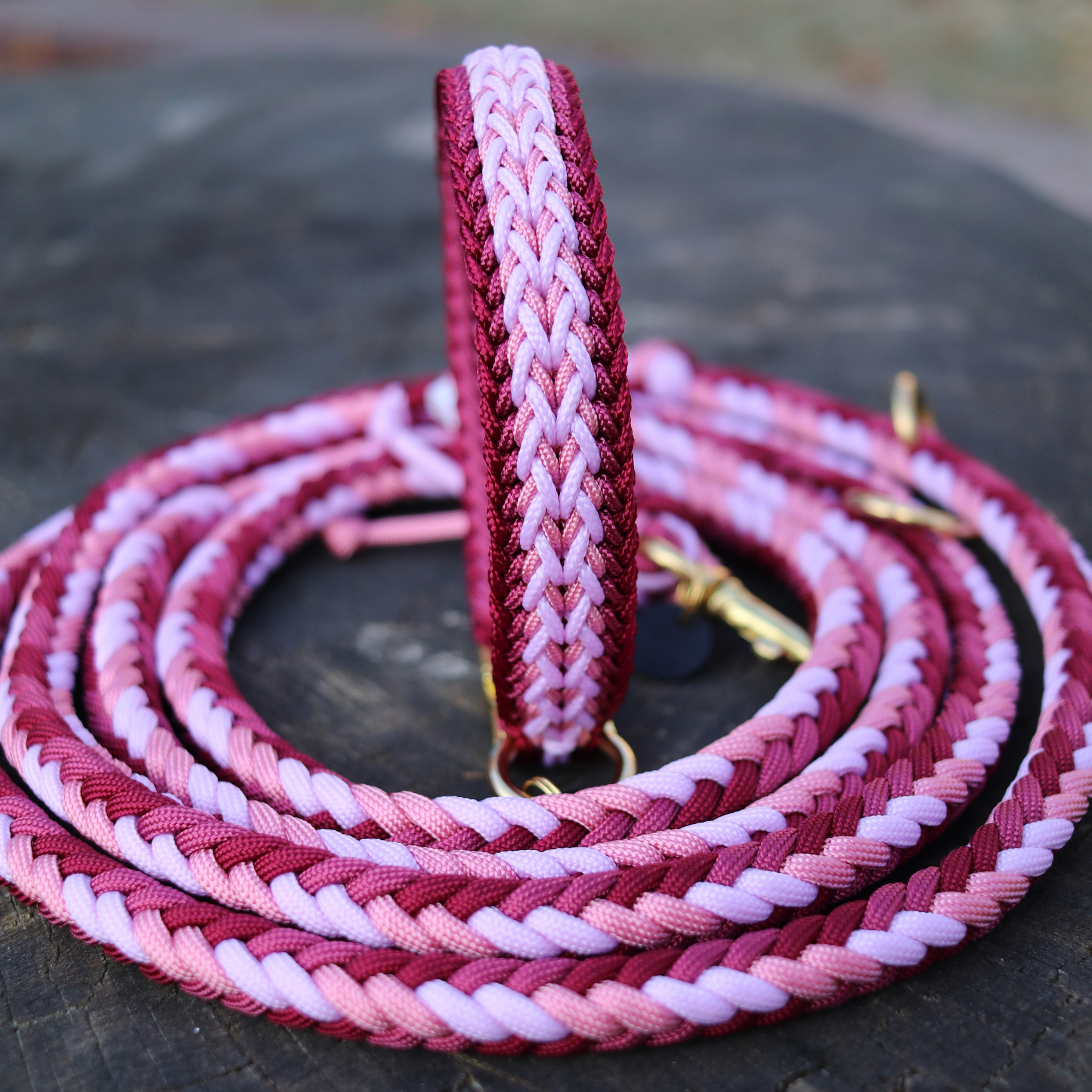 Paracordkombi Typ 1 in Weinrot und Pink