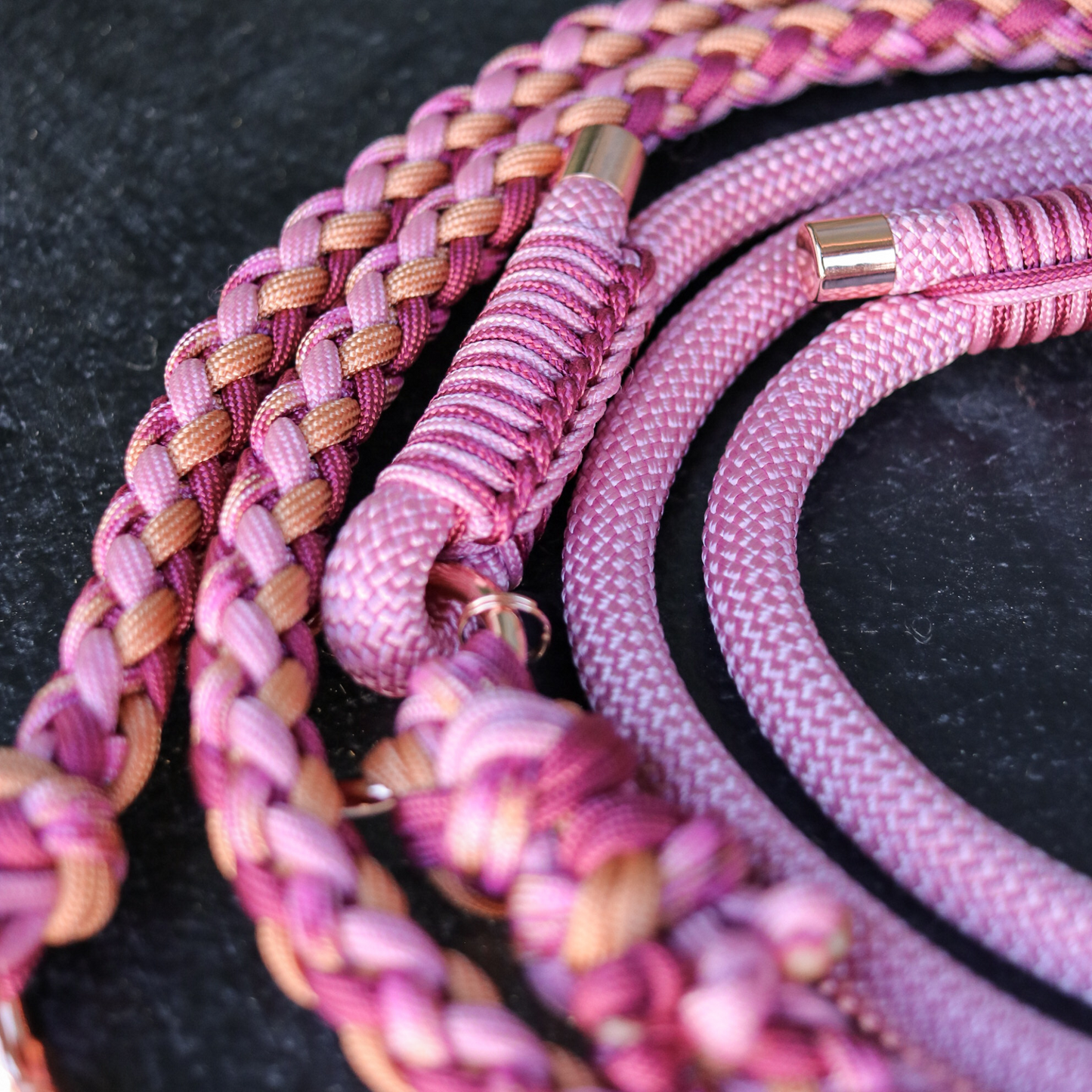 Kombination in Rosa und Kupfer