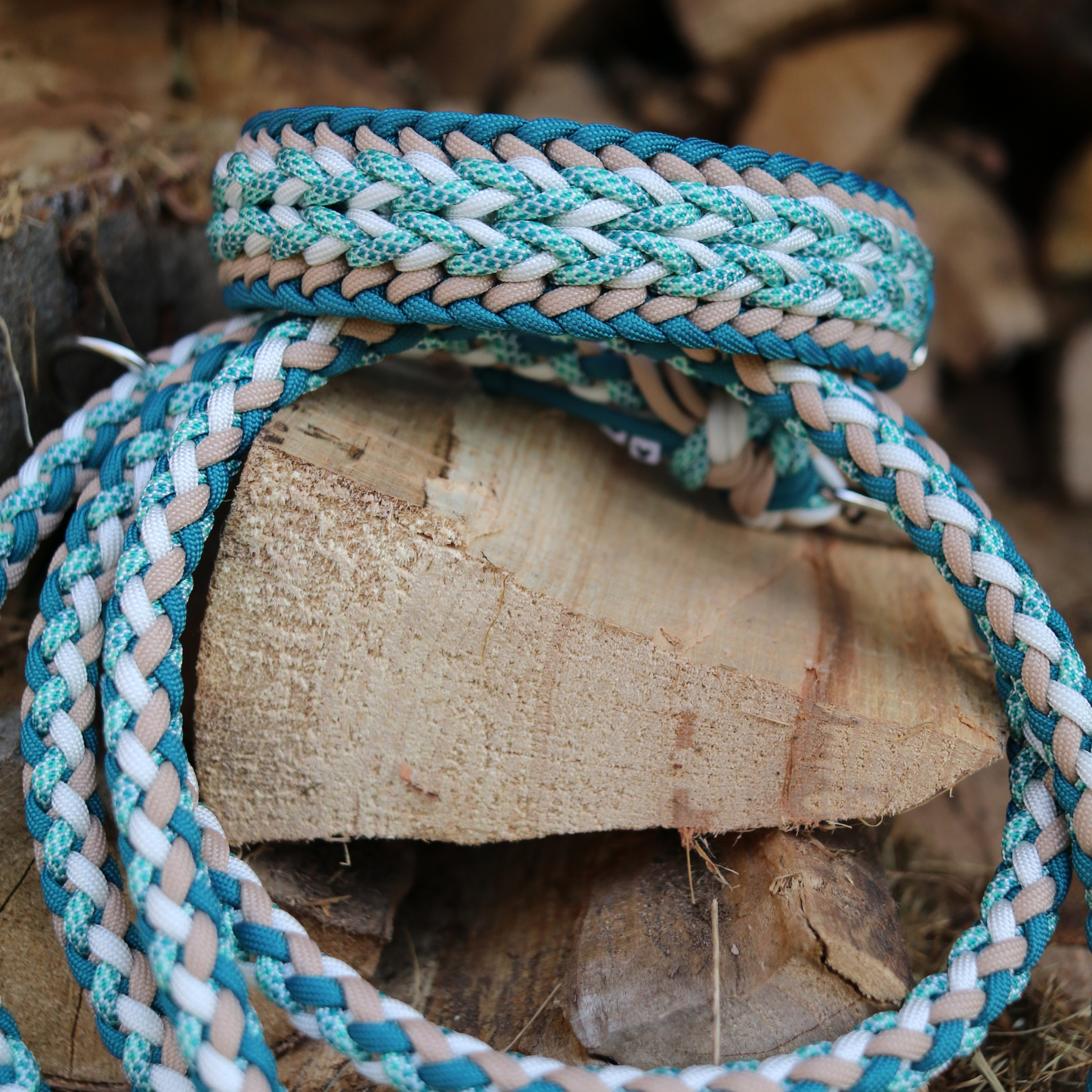 Paracordkombi in Beige und Teal